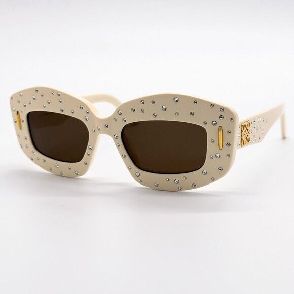Loewe NEW LOEWE SUNGLASSES LW4114IS 25E IVORY WOMEN EYEWEAR Size ONE SIZE - 3 Thumbnail