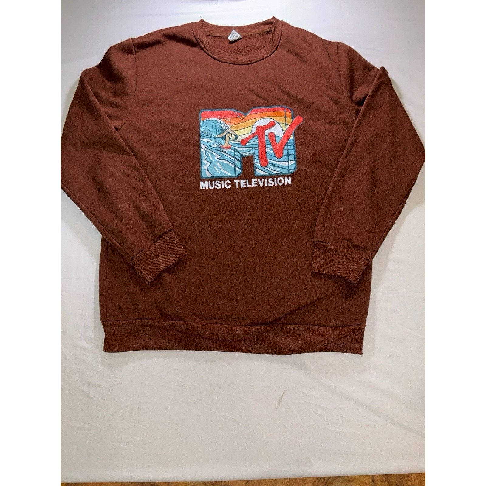 & Other Stories Mtv Long Sleeve Brown Crewneck Large Men Size US L / EU 52-54 / 3 - 1 Thumbnail