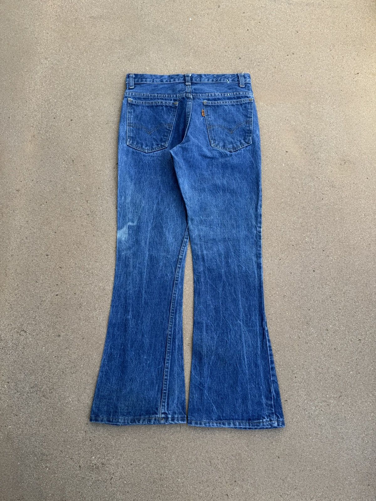 Levi's Vtg 70’s Levi’s 646 Orange Tab Bellbottom Flare Jeans 29x29 Size US 29 - 2 Thumbnail