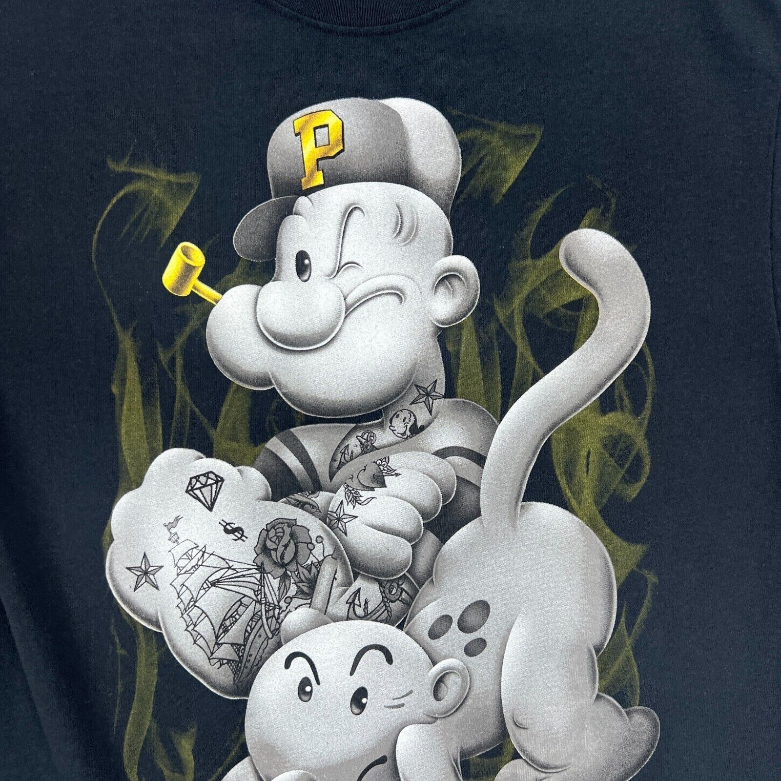 Other Vintage Popeye Shirt Men S Black The Sailor Man Poker Rap Ga Size US S / EU 44-46 / 1 - 3 Thumbnail