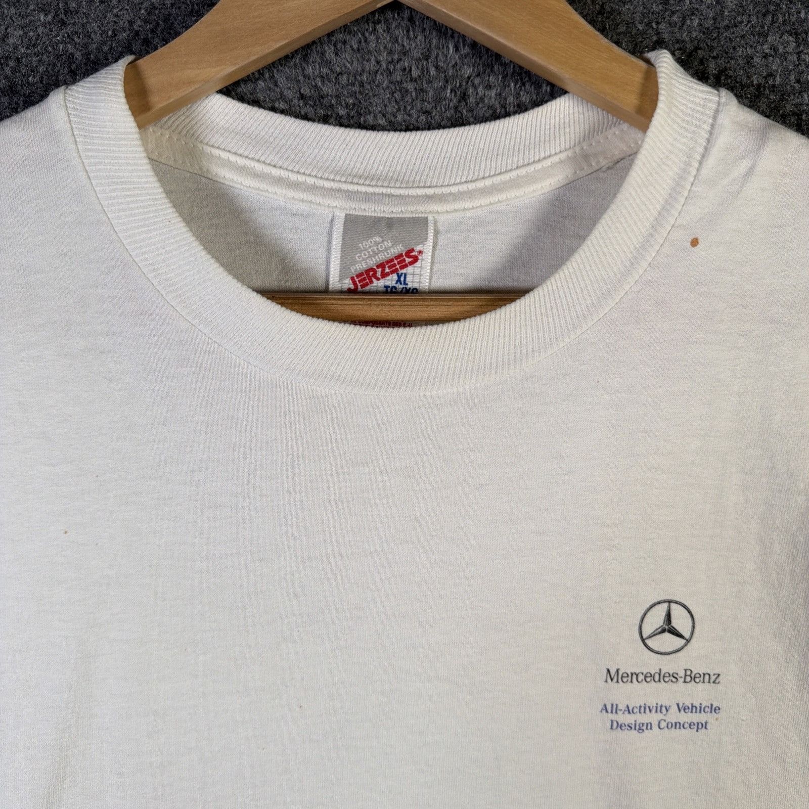 Mercedes-Benz Vintage Mercedes Benz Shirt Mens XL White 90s Offroad Car Size US XL / EU 56 / 4 - 3 Thumbnail