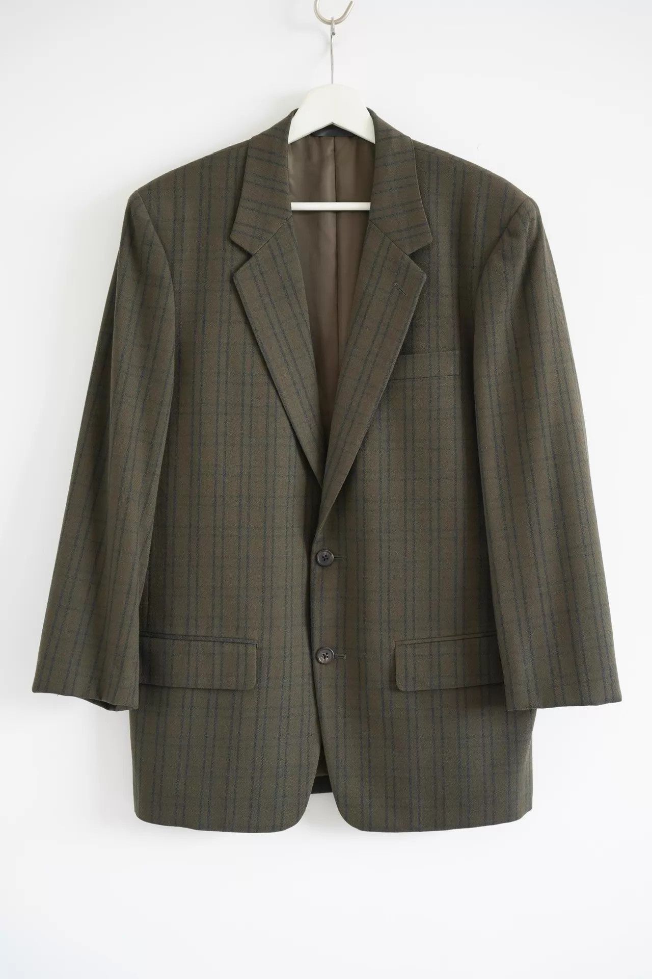 Yohji Yamamoto Green Striped Blazer - Size S Size US S / EU 44-46 / 1 - 1 Thumbnail