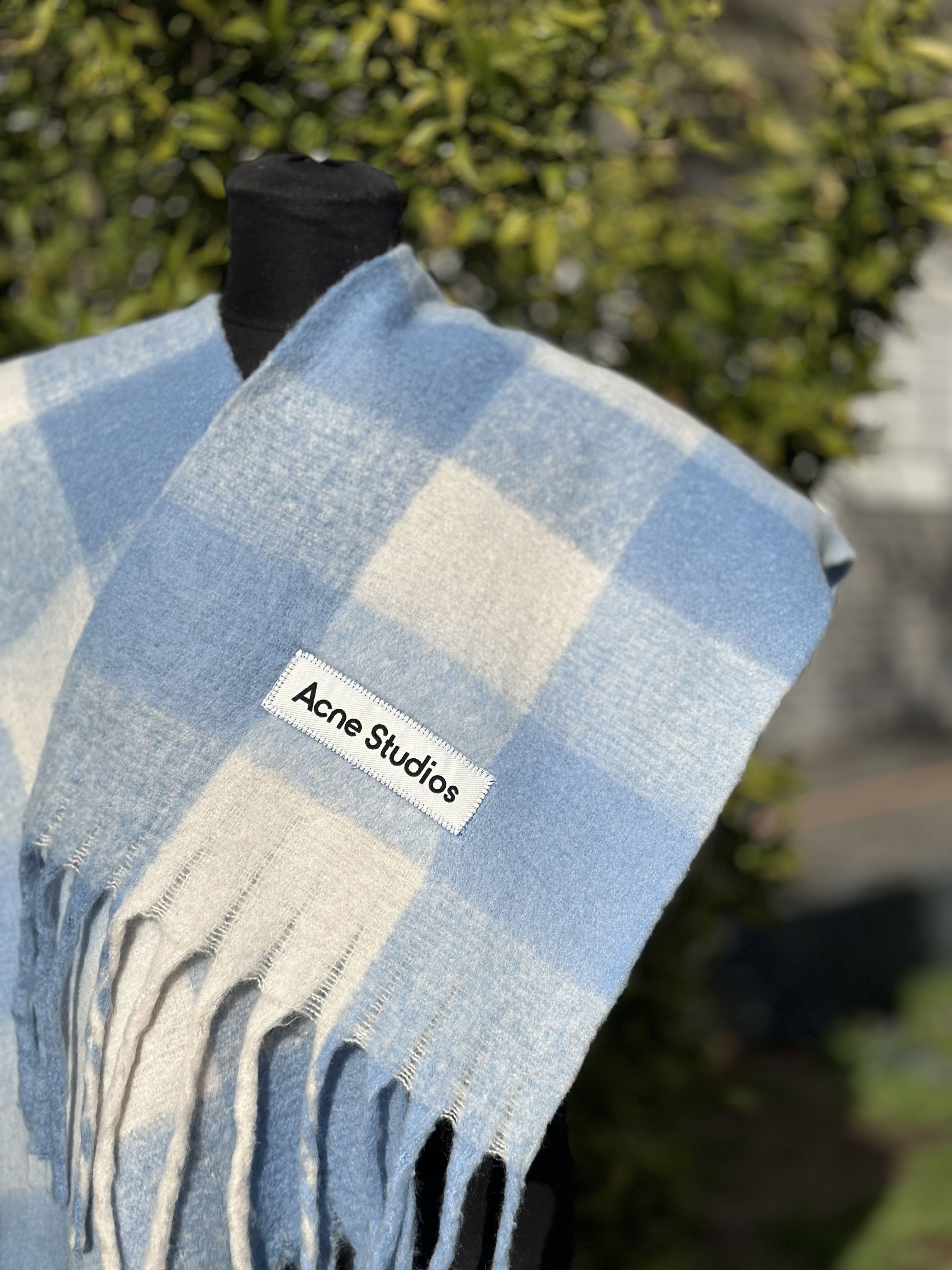 Acne Studios Acne Studios Multicolor Checked Wool Mohair Scarf Unisex Size ONE SIZE - 6 Thumbnail