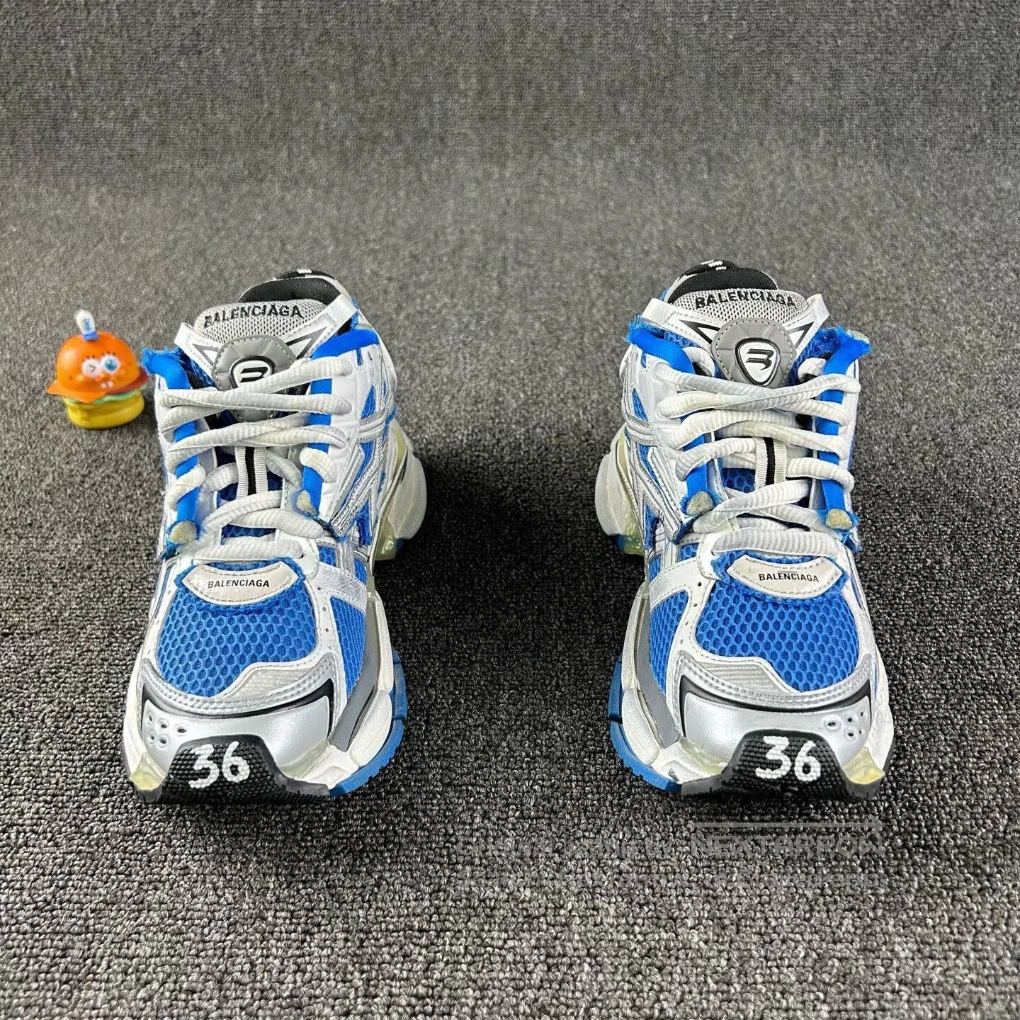 Balenciaga balenciaga runner sports shoes in blue and white. Size US 5.5 / EU 38 - 2 Thumbnail