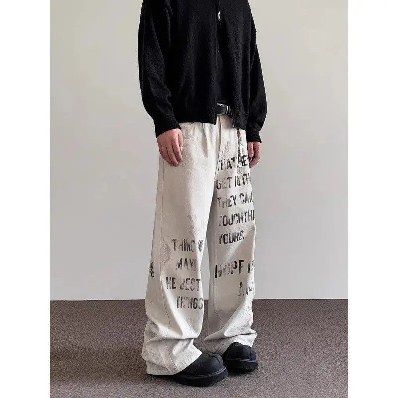 Japanese Brand Retro loose straight leg micro flared jeans Size US 32 / EU 48 - 1 Thumbnail
