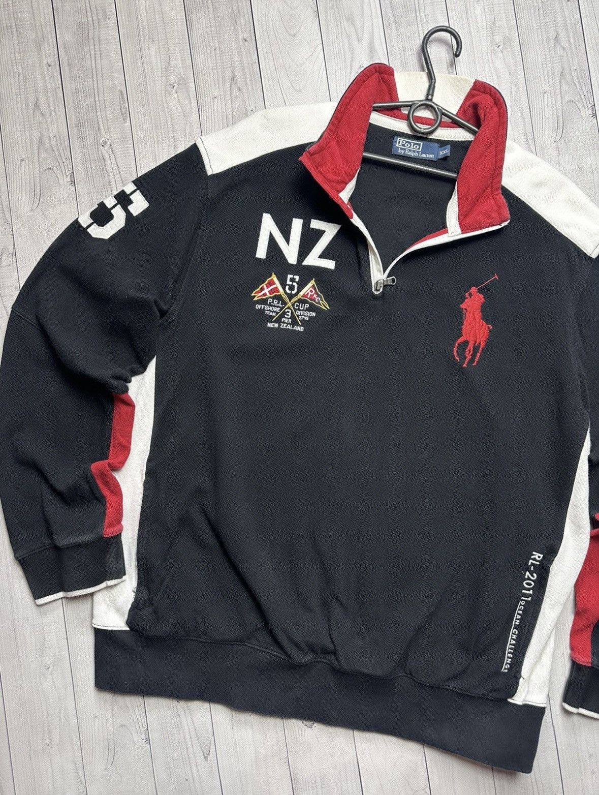 Polo Ralph Lauren × Vintage Vintage polo Ralph Lauren sweatshirt New Zealand zip 1/4 XXL Size US XXL / EU 58 / 5 - 5 Thumbnail