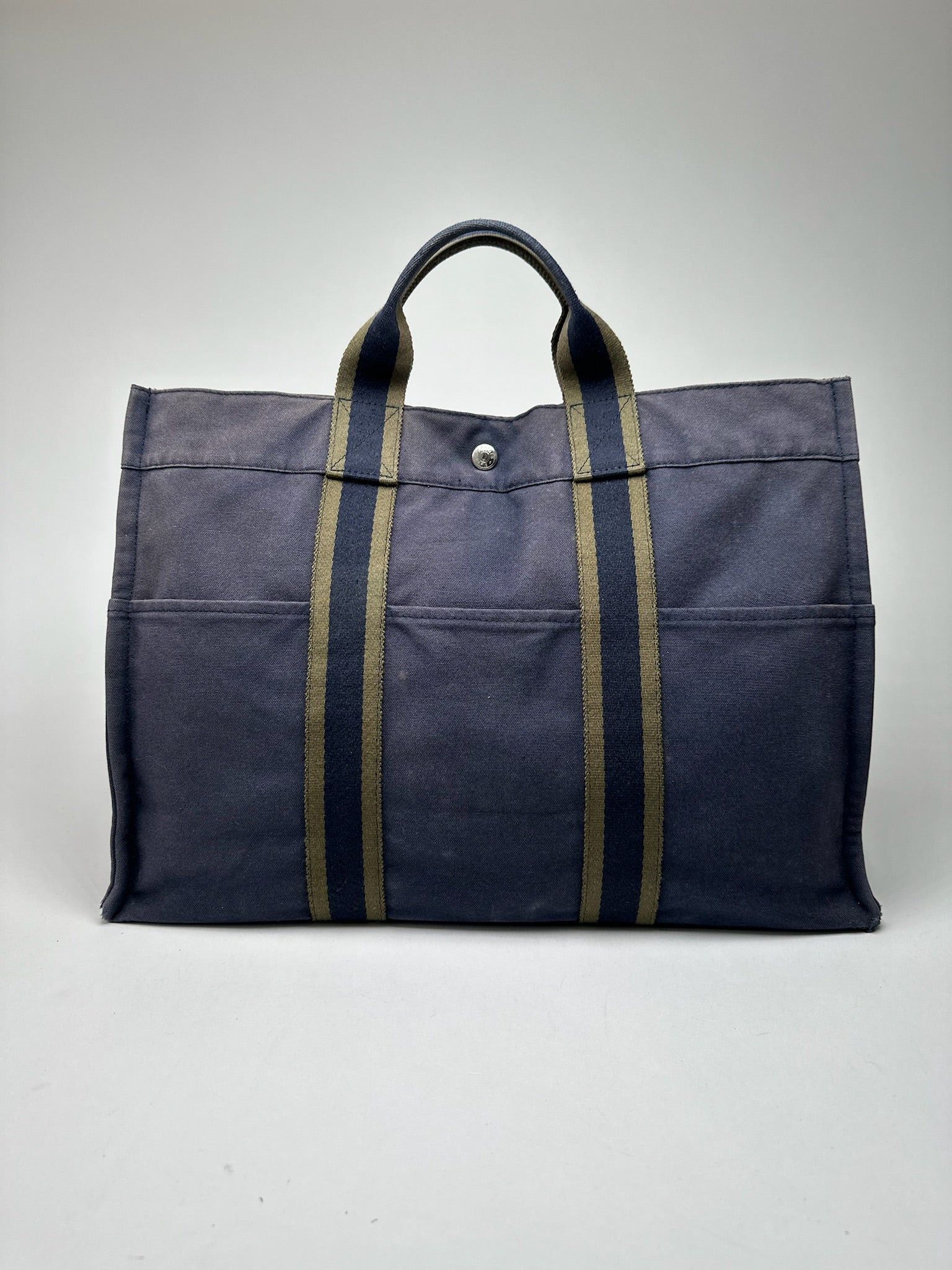Other Vintage Hermes Canvas Shopper Navy Size ONE SIZE - 1 Thumbnail