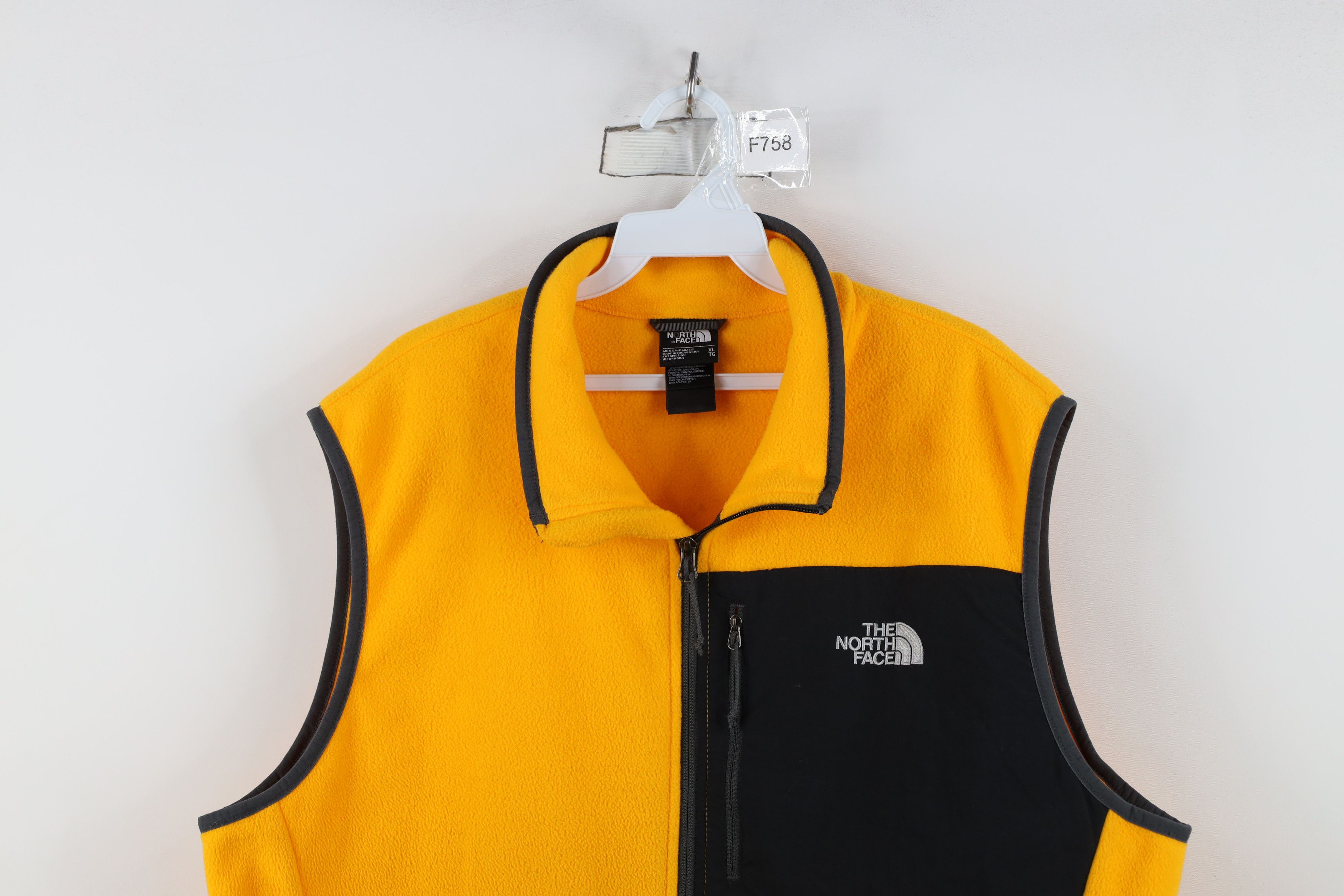 The North Face The North Face Spell Out Full Zip Fleece Vest Jacket Yellow Size US XL / EU 56 / 4 - 2 Thumbnail