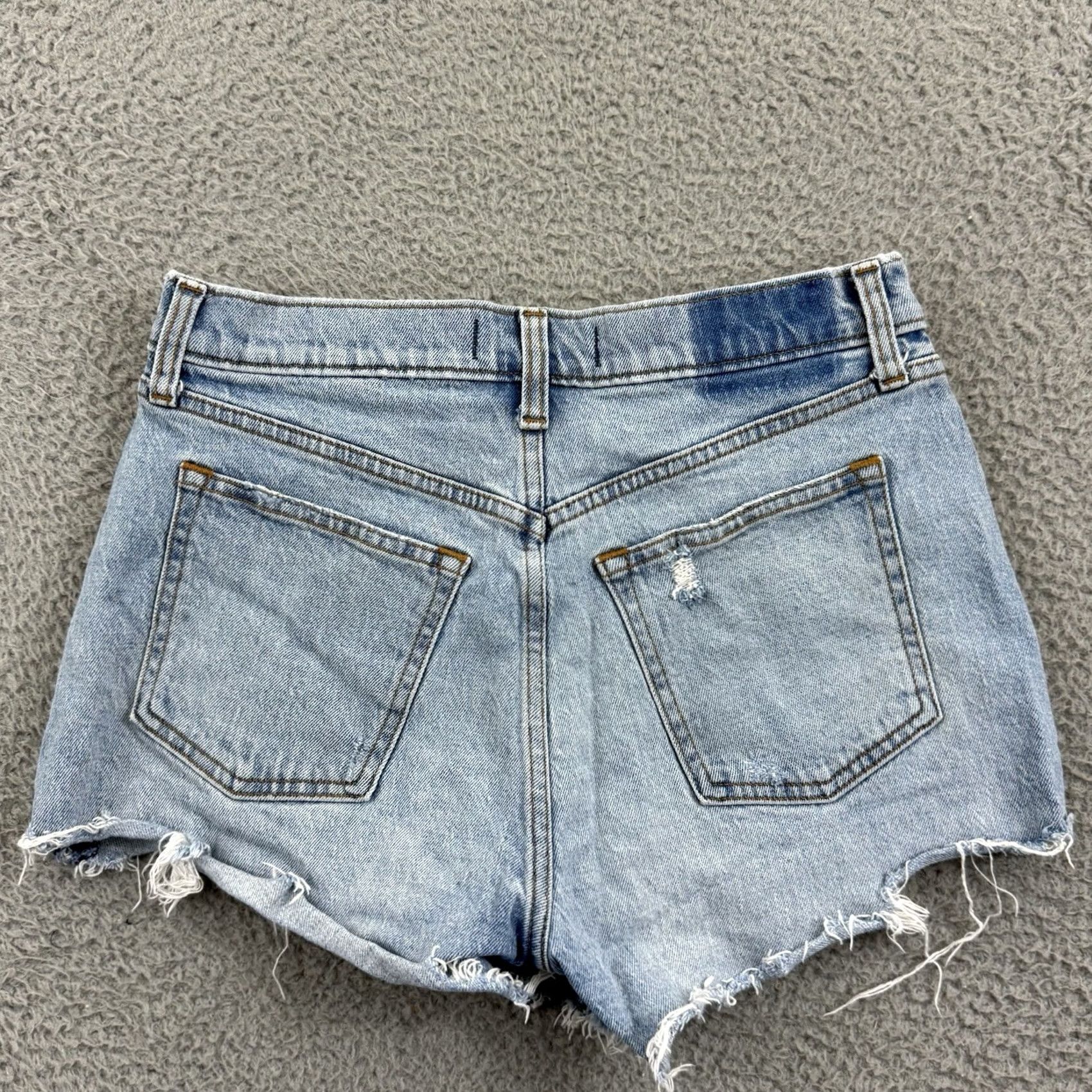 Abercrombie & Fitch Abercrombie & Fitch Shorts Women 27/4 Curve Mid Rise Distressed Stretch Mom 3" Size 27" / US 4 / IT 40 - 6 Thumbnail
