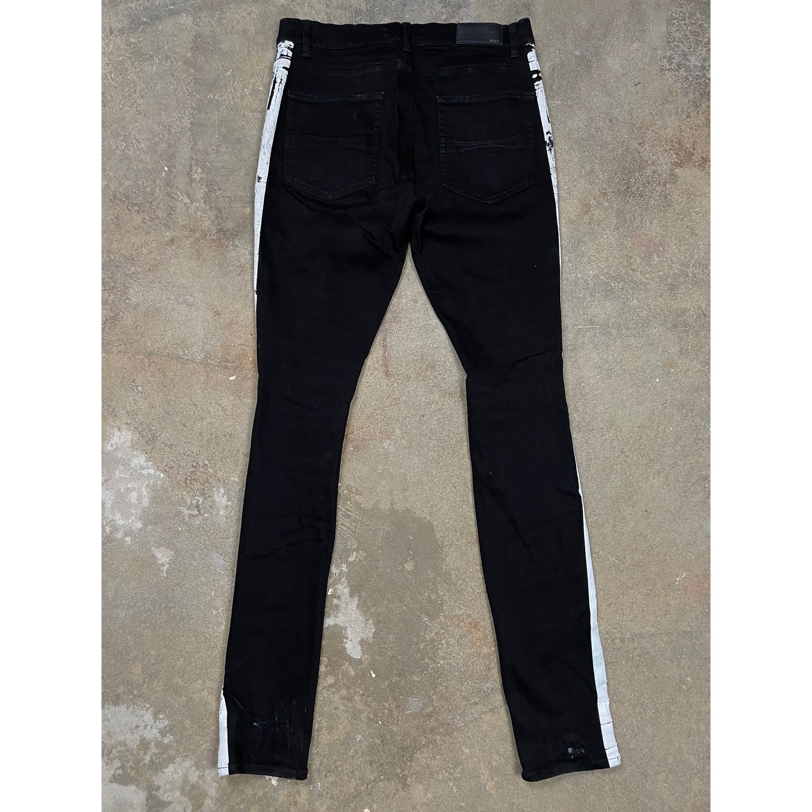 Amiri Amiri Jeans Black White Stripe 34 Used Size US 34 / EU 50 - 3 Thumbnail