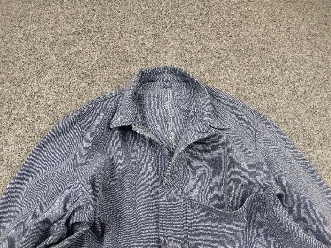 Vintage Vintage 70's German Work Sanfor Hickory Faded Chore Jacket Size US L / EU 52-54 / 3 - 4 Thumbnail