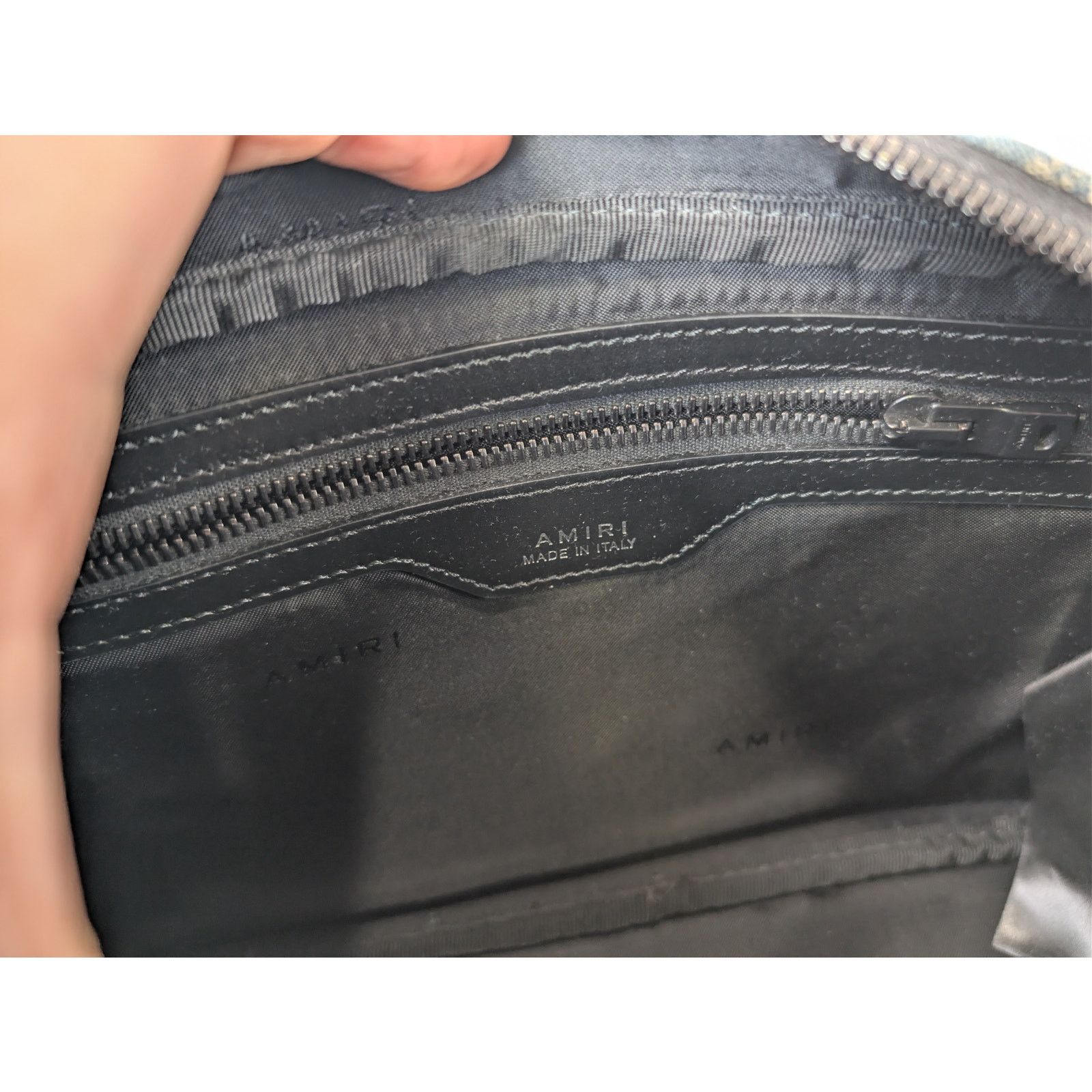 Amiri o1rshd1 Size: OS / Denim Bandana Jacquard Backpack in Indigo Size ONE SIZE - 16 Thumbnail