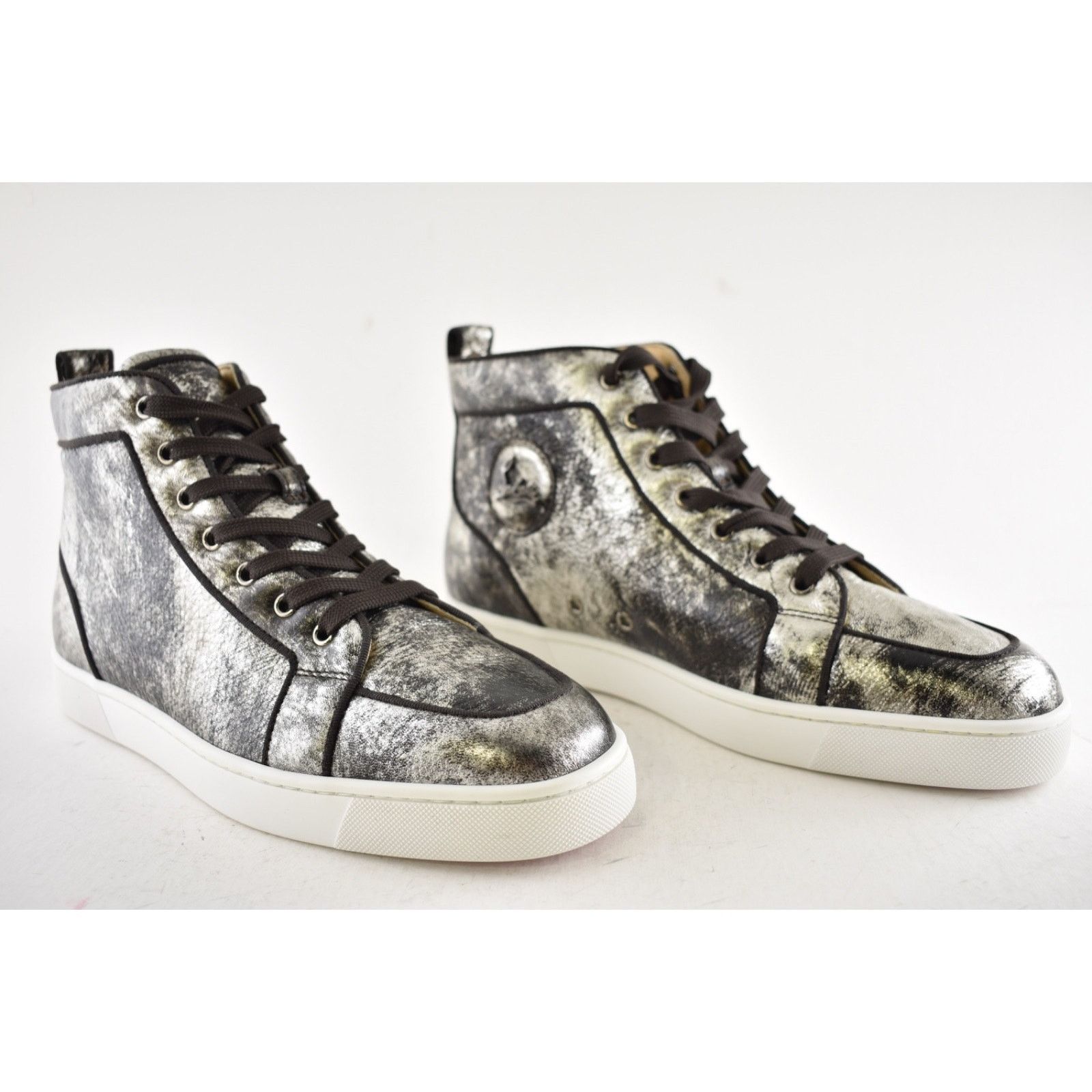 Christian Louboutin Christian Louboutin Mens Rantus Orlato Flat Silver Brown Size US 11 / EU 44 - 3 Thumbnail