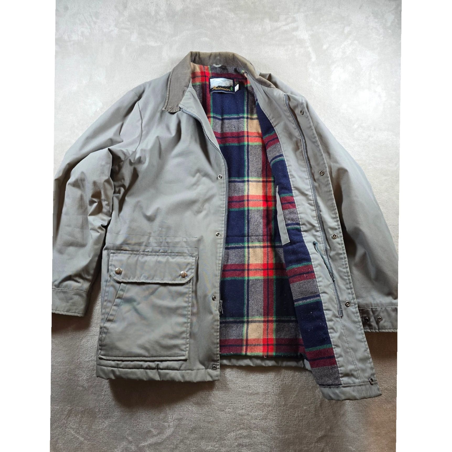 Vintage VINTAGE Fieldmaster Chore Jacket Mens L Gray Corduroy Plaid Weathergear Lined Pockets USA Made Size US L / EU 52-54 / 3 - 2 Thumbnail
