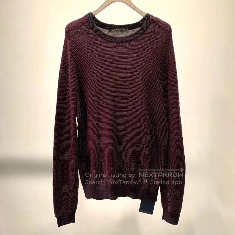 Louis Vuitton Striped Black Red Sweater.
