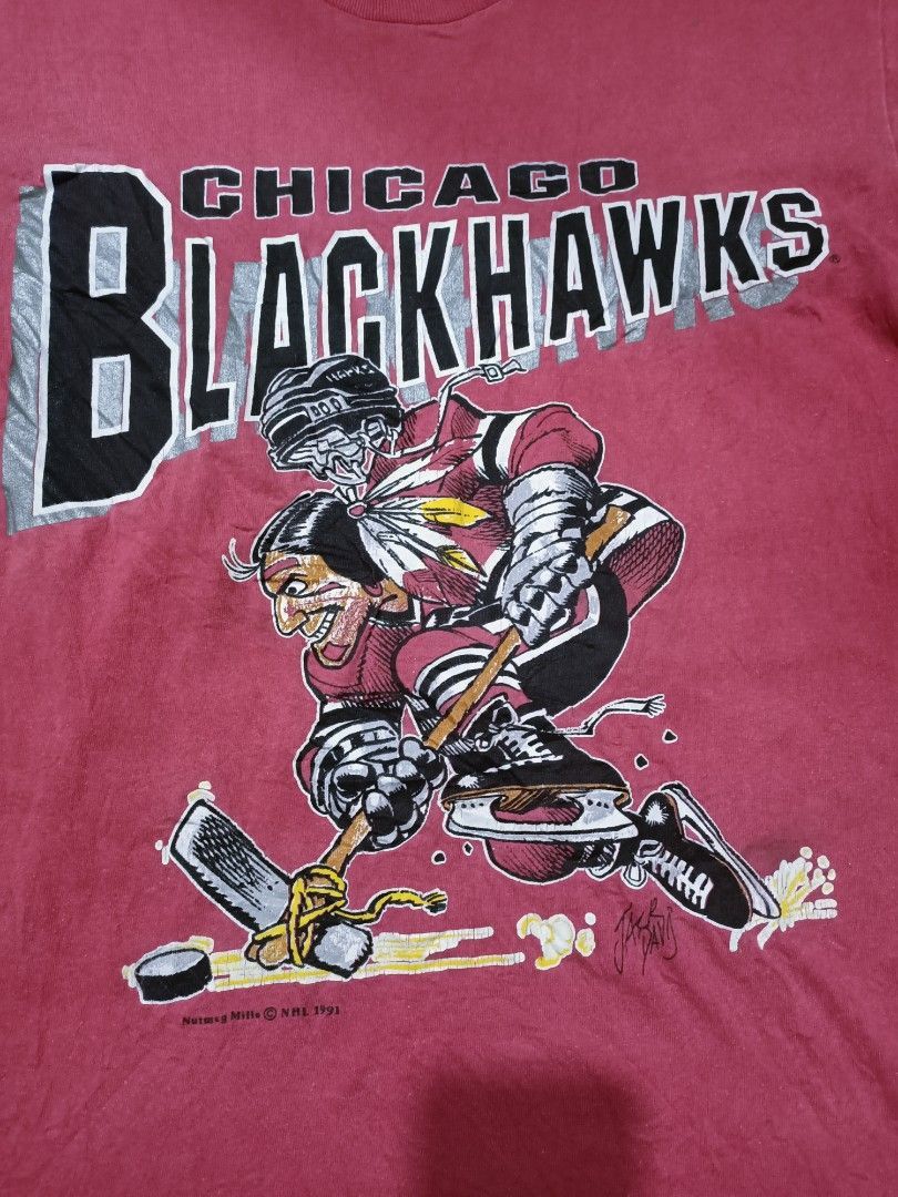 NHL Vintage 90's NHL Chicago Blackhawks Nutmeg shirt Size US M / EU 48-50 / 2 - 3 Thumbnail