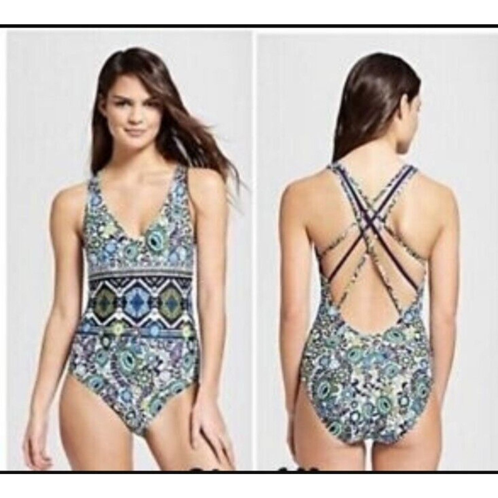 Mossimo Mossimo Bathing Swim Suit Size Small Swim Blue Green Size S / US 4 / IT 40 - 2 Thumbnail