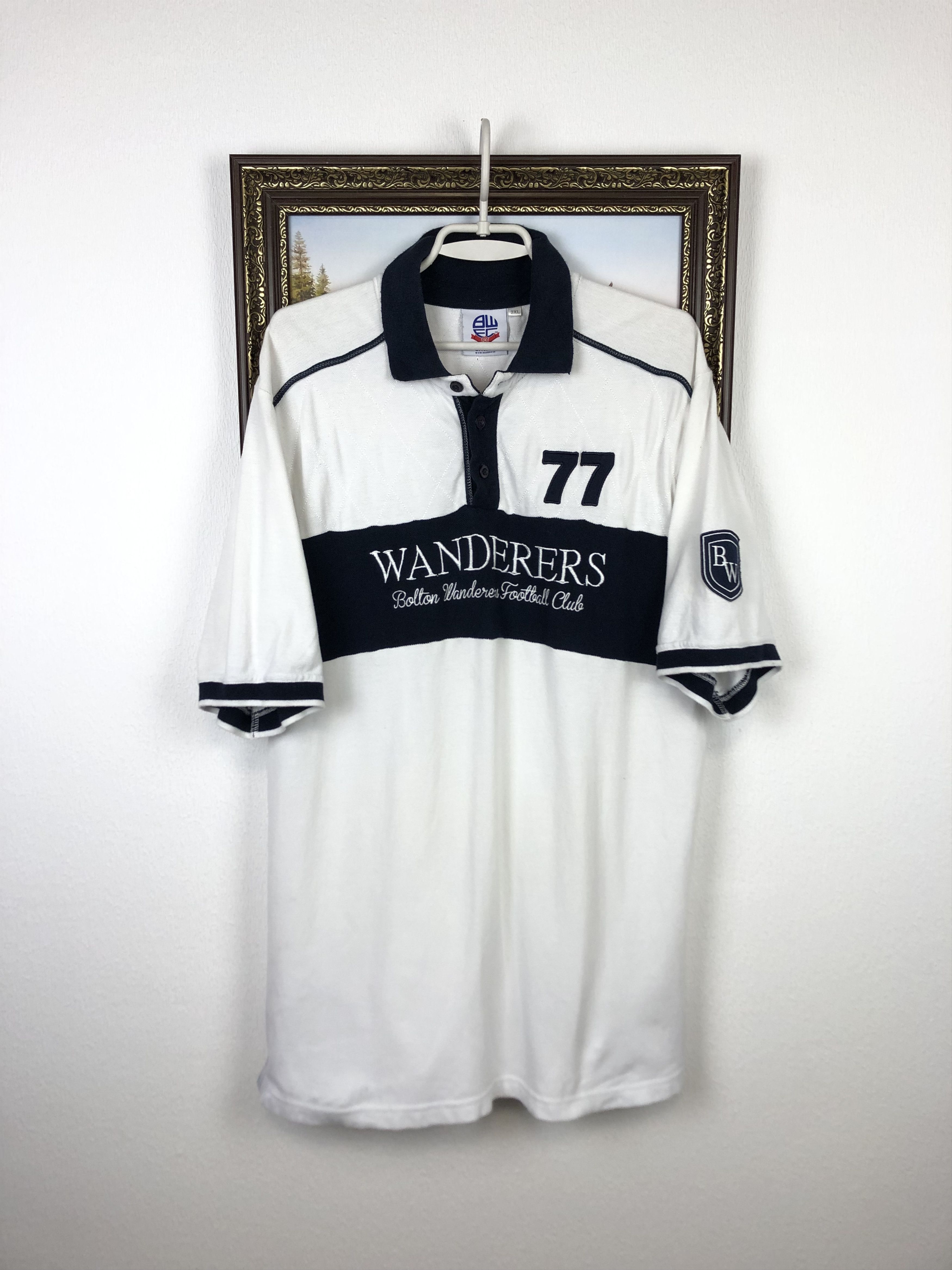 Vintage Bolton Wanderers Football Polo Shirt Soccer Jersey Tee Size US XXL / EU 58 / 5 - 1 Thumbnail