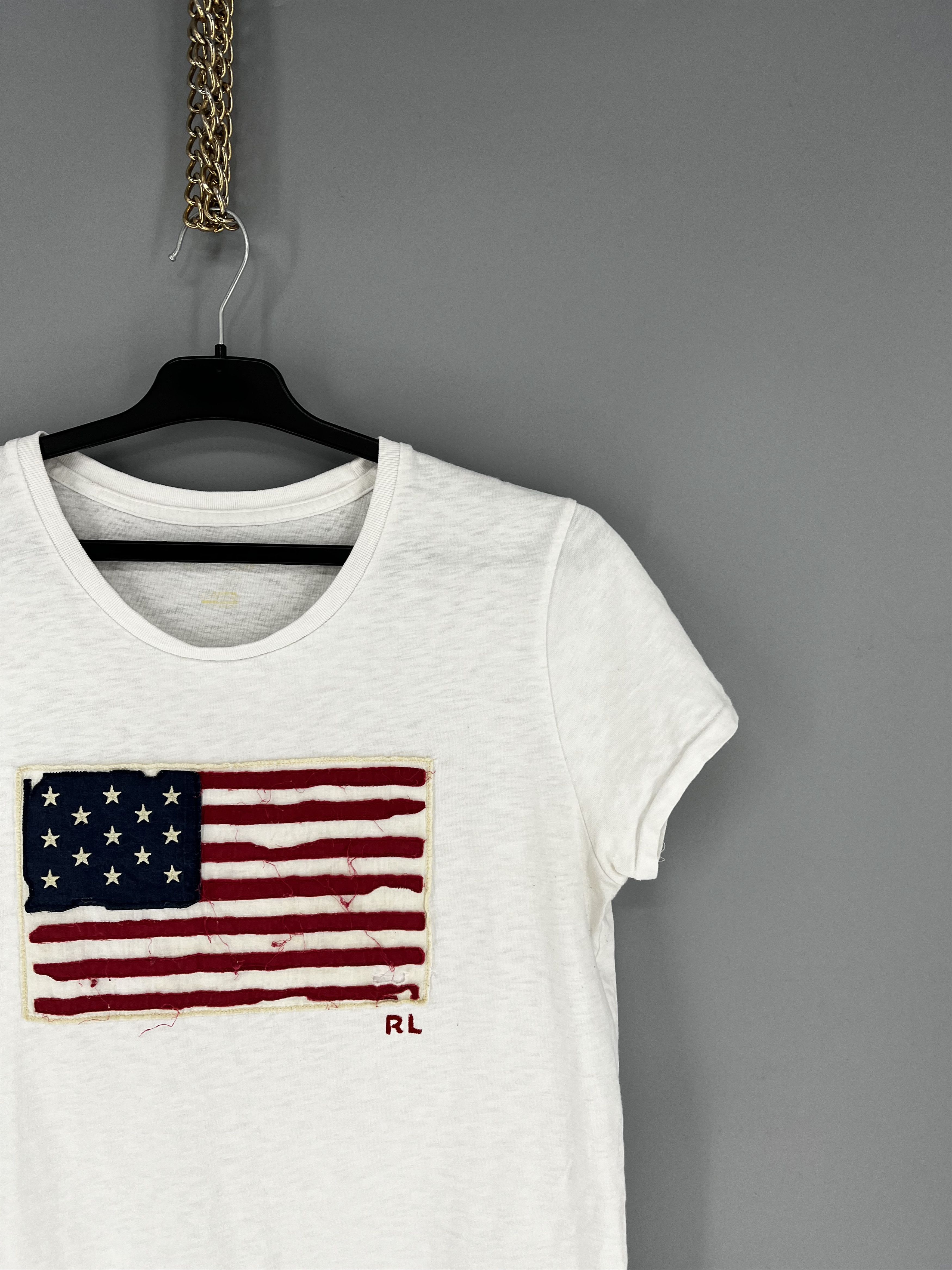 Polo Ralph Lauren Ralph Lauren White cotton crew-neck T-shirt with flag patch Size L / US 10 / IT 46 - 5 Thumbnail