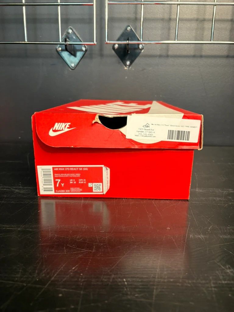 Nike Nike Air Max 270 "React" (Ghost Green) (GS) **PRE-OWNED** Size US 7 / EU 40 - 6 Thumbnail