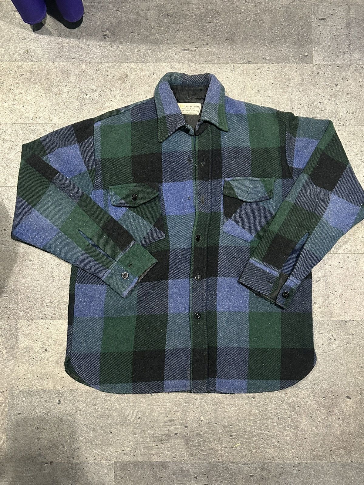 Vintage Vintage plaid wool over shirt Size US M / EU 48-50 / 2 - 1 Thumbnail
