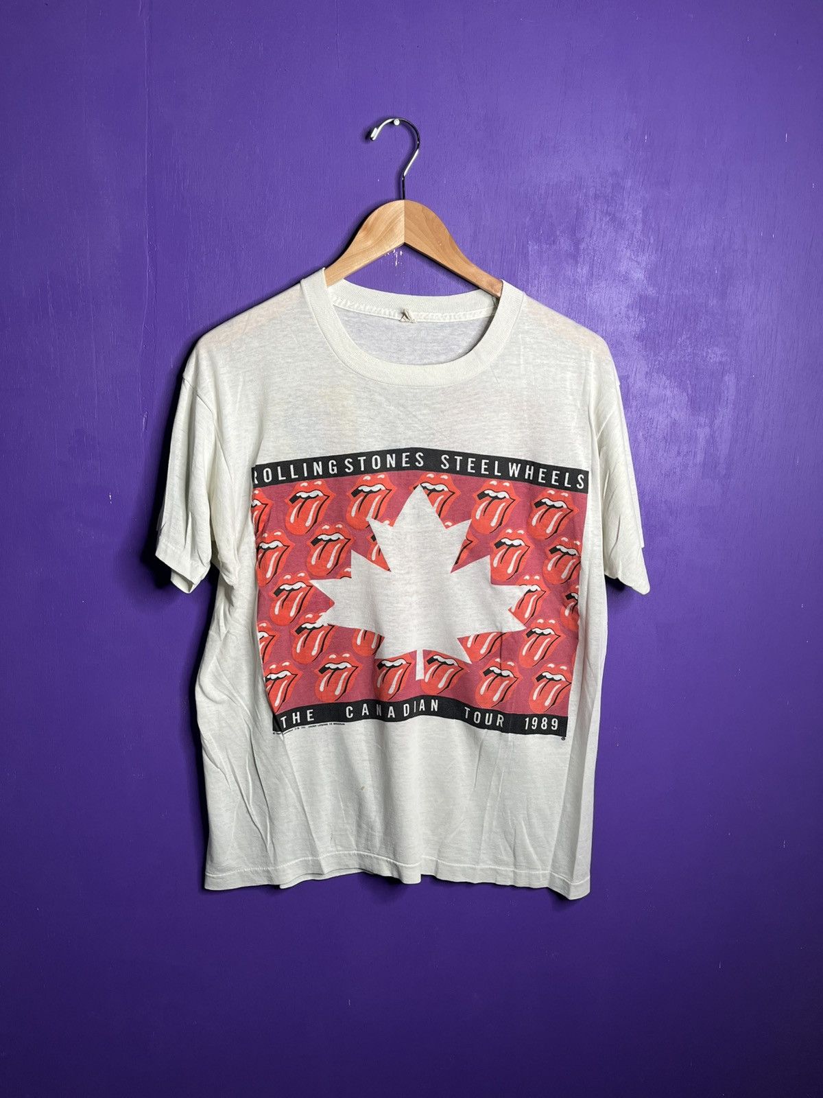 Band Tees × Vintage Vintage 1989 Rolling Stones Canadian tour t-shirt Size US L / EU 52-54 / 3 - 1 Thumbnail