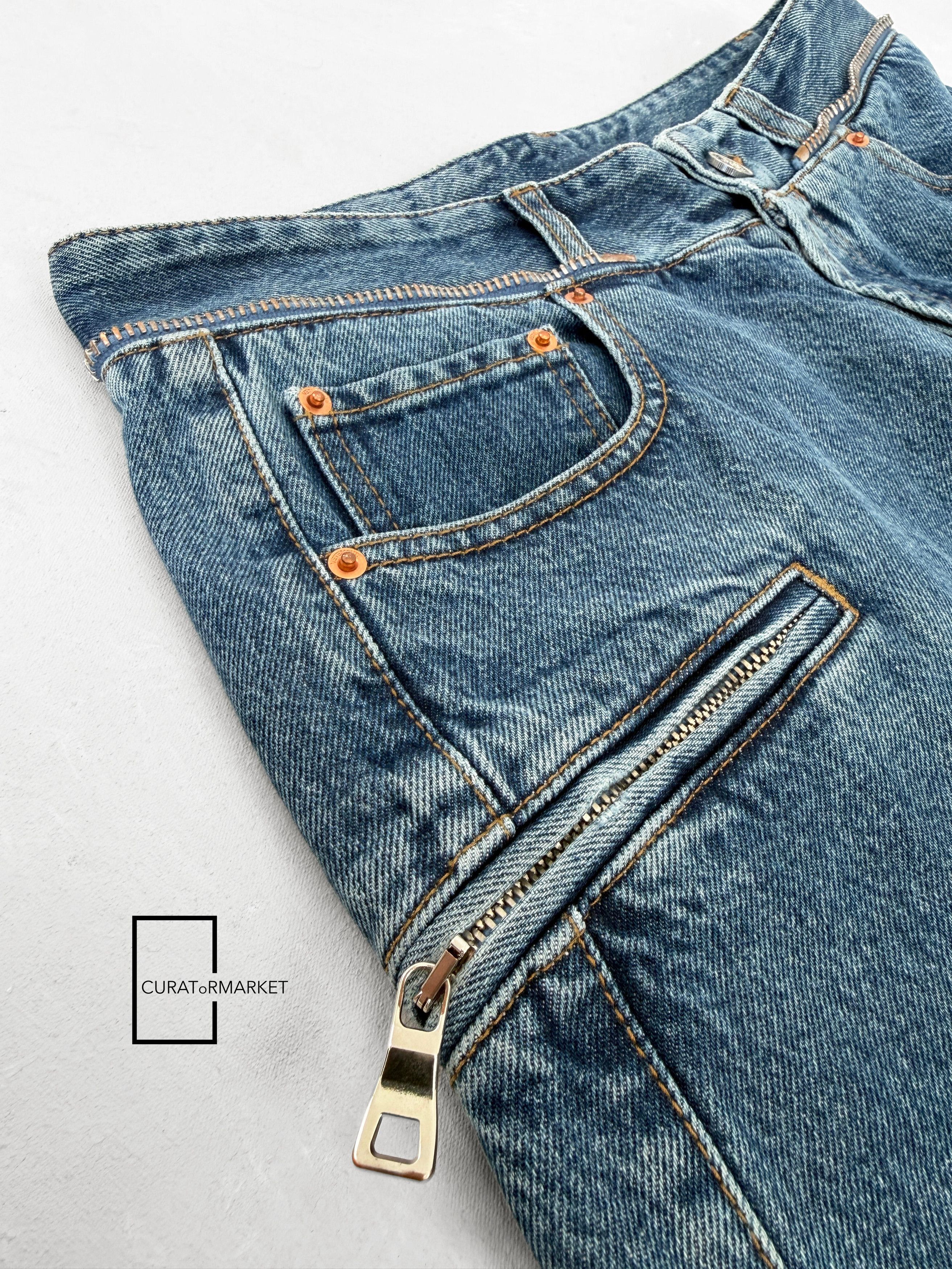 Vetements Multi Zip Embroidered Pocket Patch Biker Runway Jeans FW20 Size US 30 / EU 46 - 9 Thumbnail