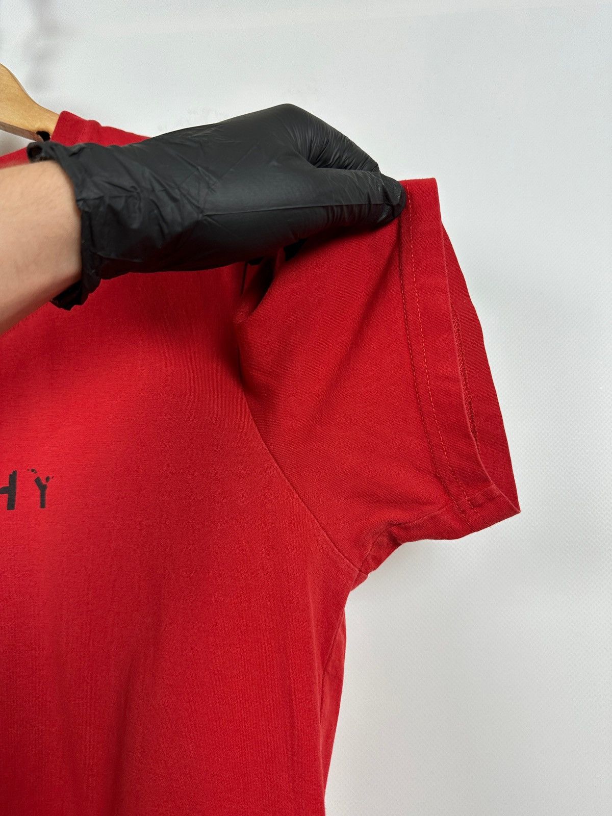 Givenchy Givenchy Distressed Logo Red T-Shirt Size US M / EU 48-50 / 2 - 13 Thumbnail