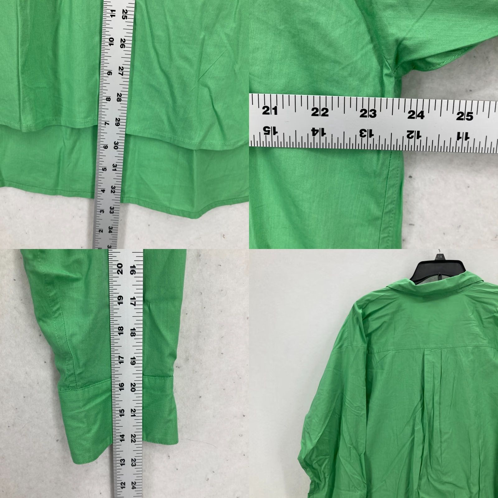 Loft LOFT Button Front Long Sleeve Shirt Womens XL Green Modal Blend Lagenlook Casual Size XL / US 12-14 / IT 48-50 - 8 Thumbnail
