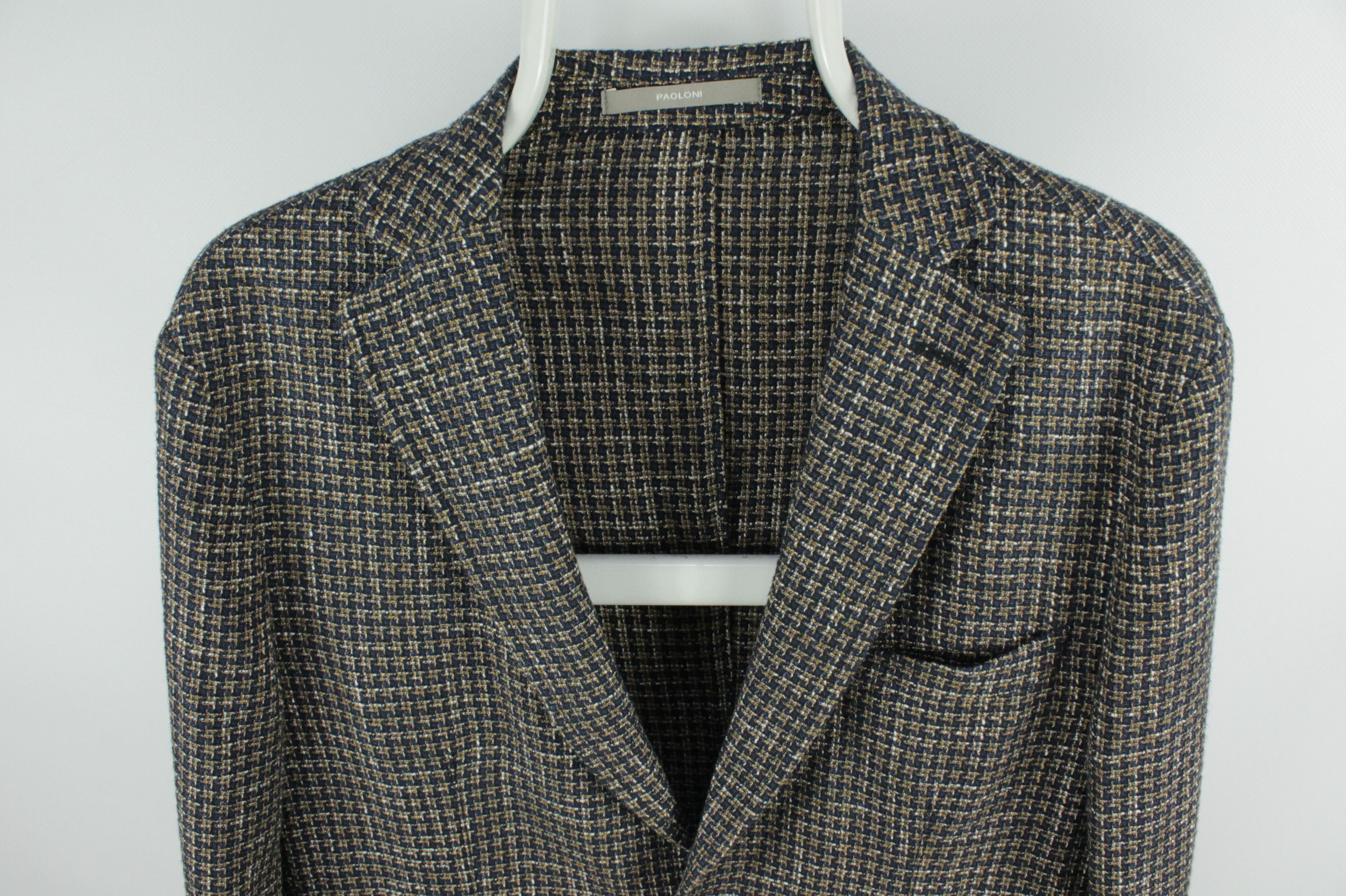 Paoloni Paoloni Knit Cotton Linen Sport Coat Blazer Jacket Men's Size US M / EU 48-50 / 2 - 2 Thumbnail