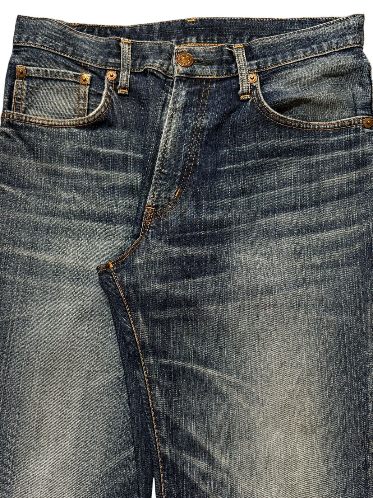Edwin Vintage 90s Japan Edwin 503 Blue Faded Wash Straights Leg Size US 32 / EU 48 - 3 Thumbnail