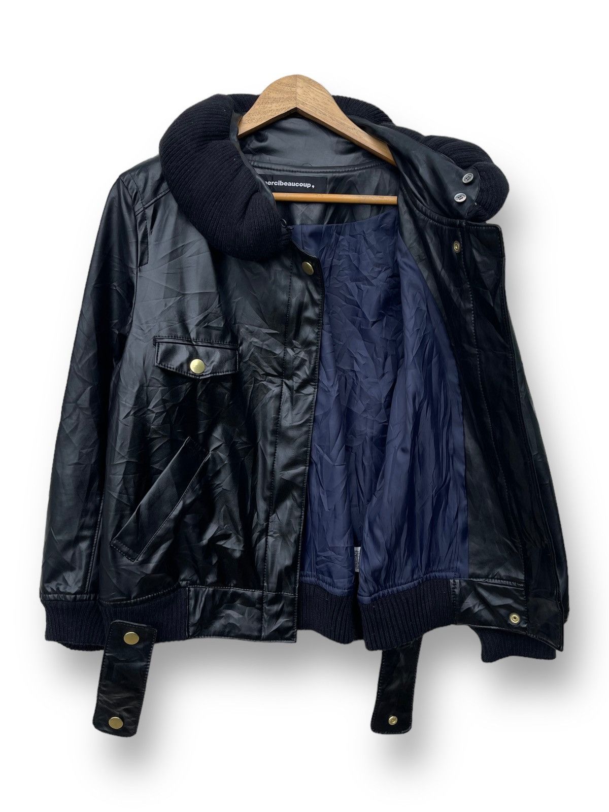 mercibeaucoup Mercibeaucoup by Issey Miyake Pu Leather Bomber Jacket Size M / US 6-8 / IT 42-44 - 7 Thumbnail
