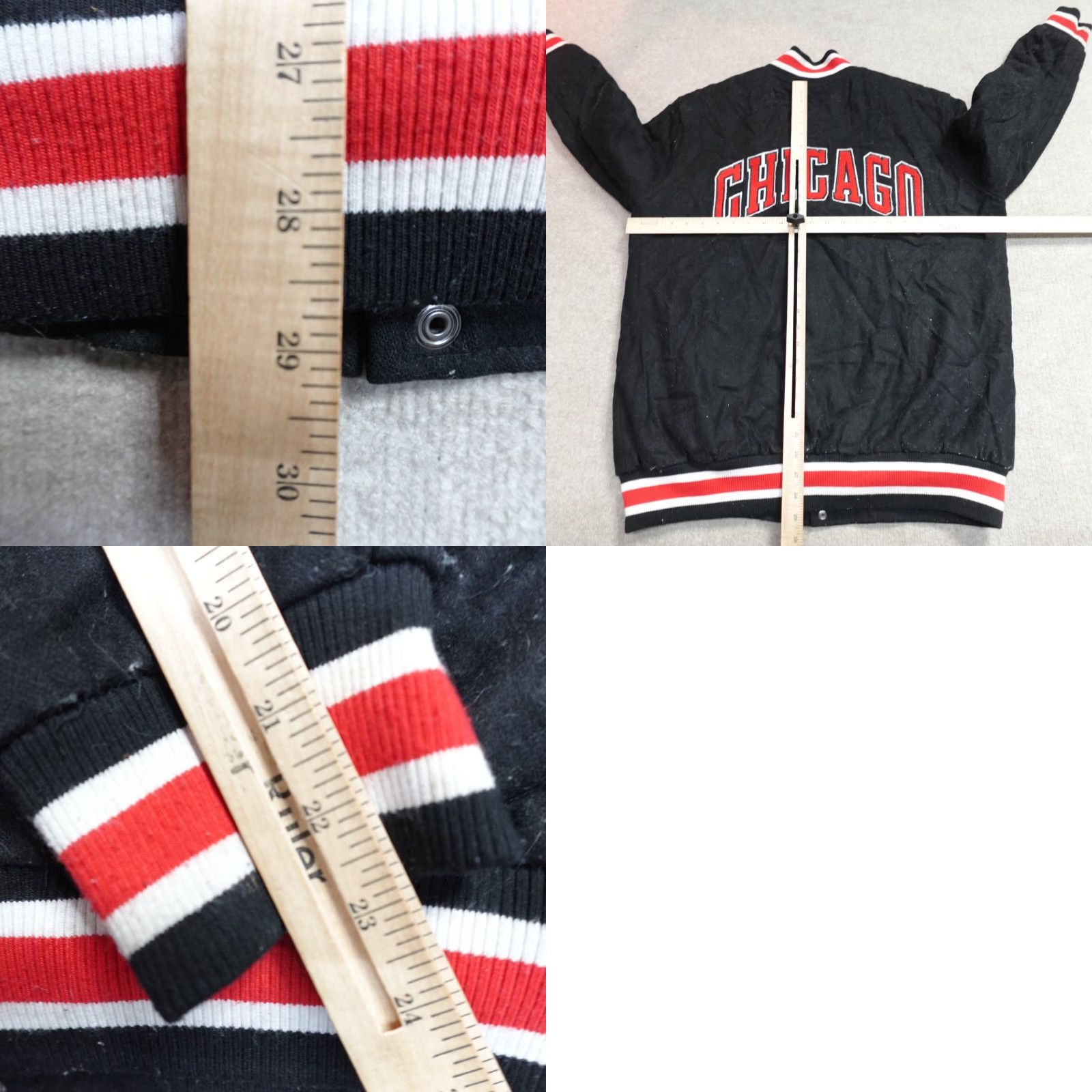 Starter Starter Jacket Chicago Bulls XL Black Bomber Label Double Sided Embroidered Men Size US XL / EU 56 / 4 - 8 Thumbnail