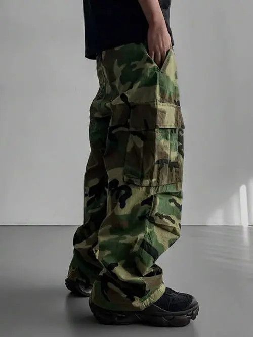 Japanese Brand Vintage RETRO Cargo Camo pants Size US 36 / EU 52 - 4 Thumbnail