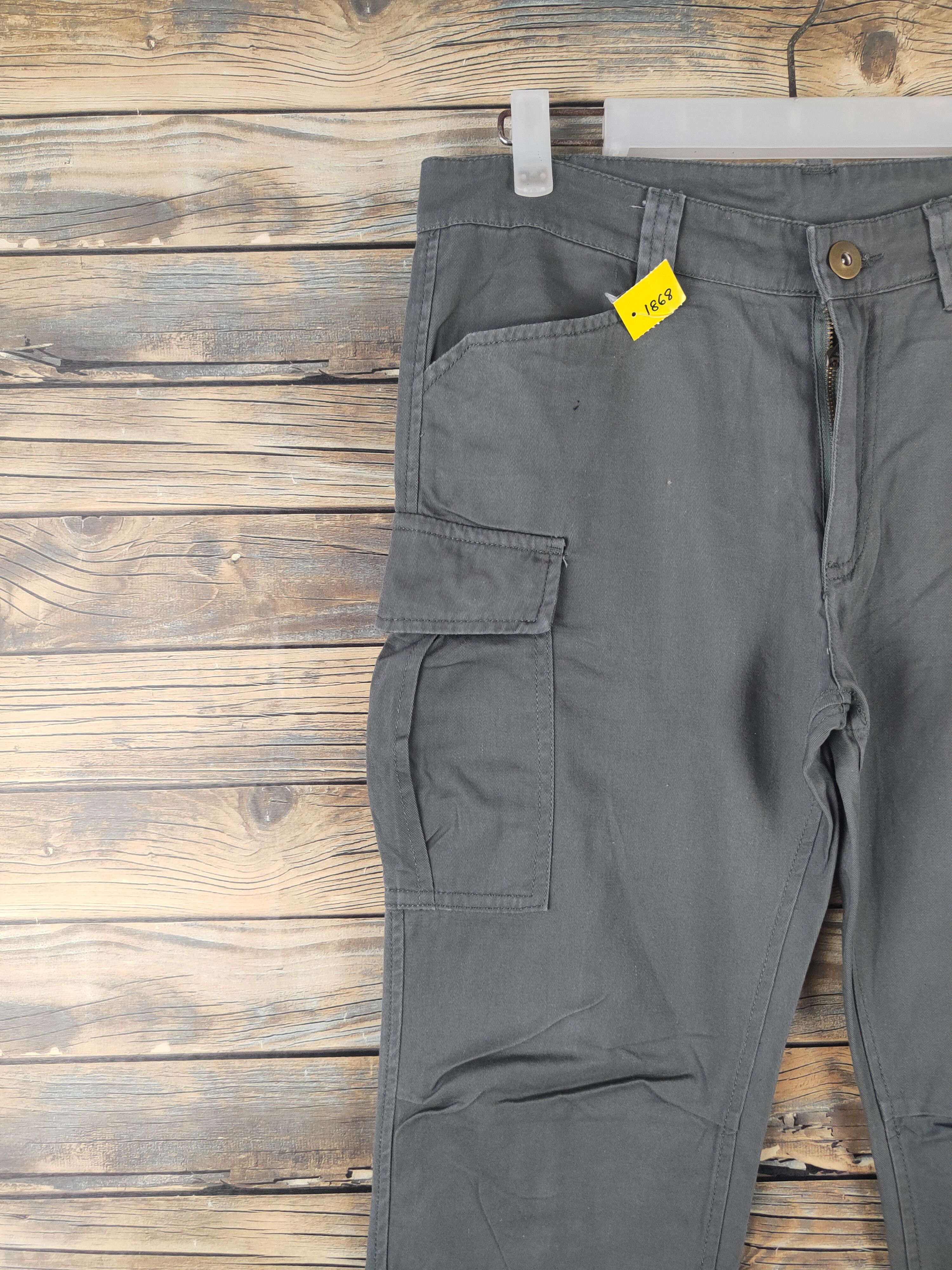 Japanese Brand DL Improves Dark Gray Multipocket Cargo Pants #1868 Size US 31 - 3 Thumbnail