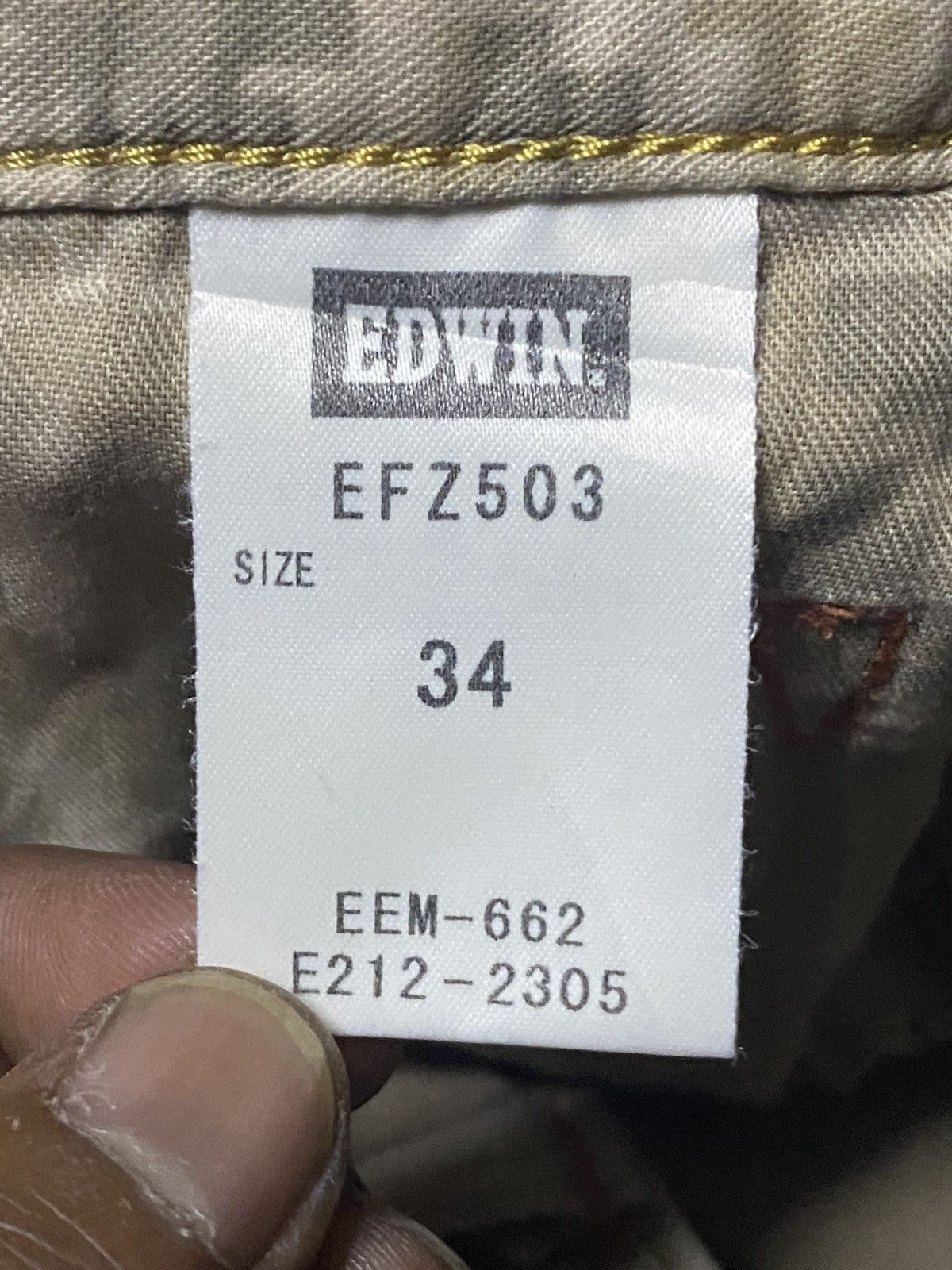 Edwin Vintage Edwin E Function Khakis Curve Leg Jeans Size US 35 - 19 Thumbnail