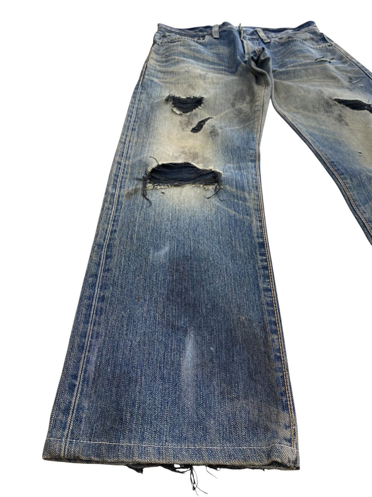 Edwin Vintage Edwin Mud Wash Style Distressed Jeans Size US 32 / EU 48 - 5 Thumbnail