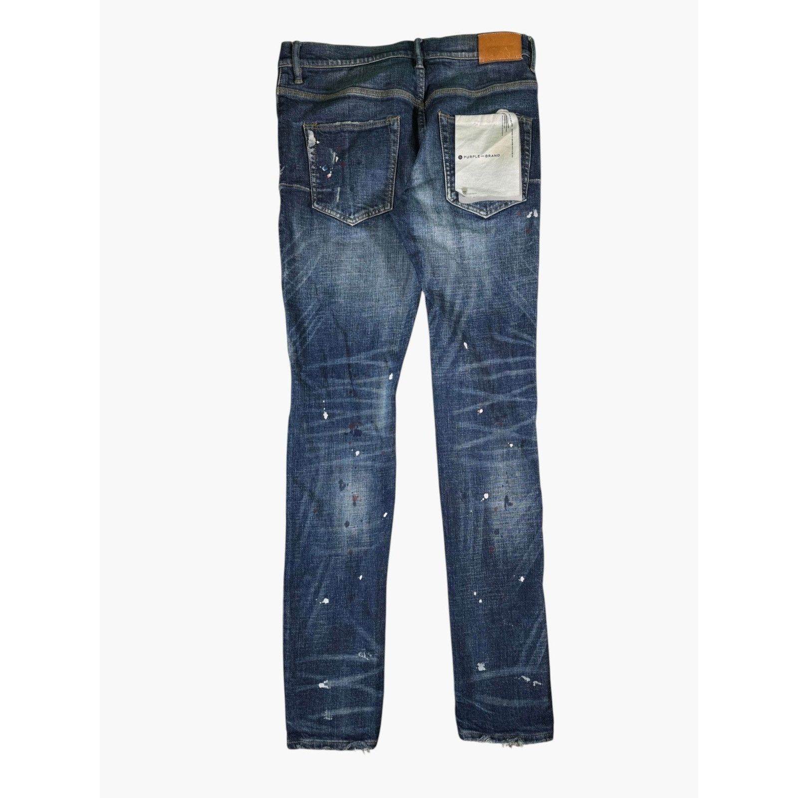Purple Brand Purple Brand Splatter Dark Wash Ripped Jeans Size US 32 / EU 48 - 2 Thumbnail