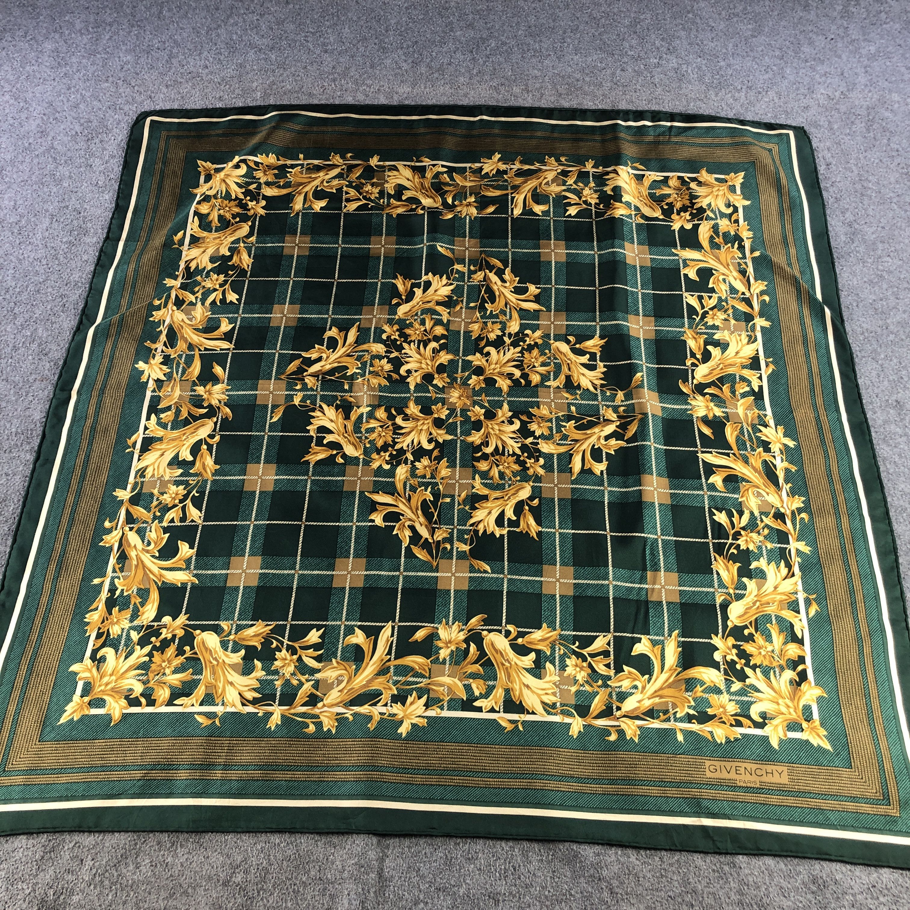 Givenchy Vintage Givenchy Baroque Hand Rolled Silk Scarf M1207 Size ONE SIZE - 2 Thumbnail