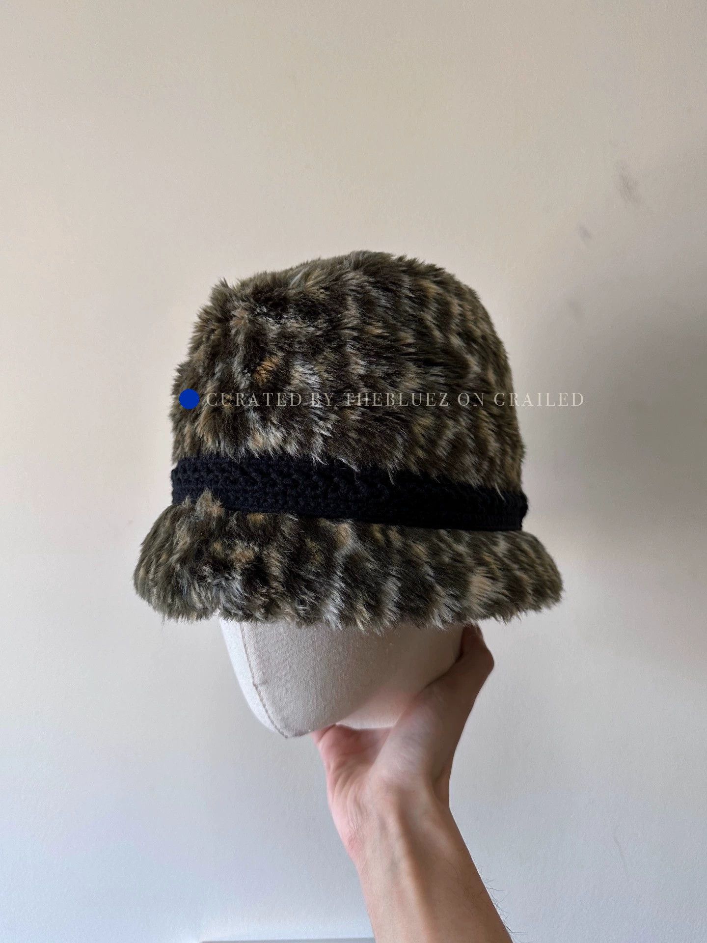 Number (N)ine Leopard Print Bucket Hat in Green-Brown Size ONE SIZE - 1 Thumbnail