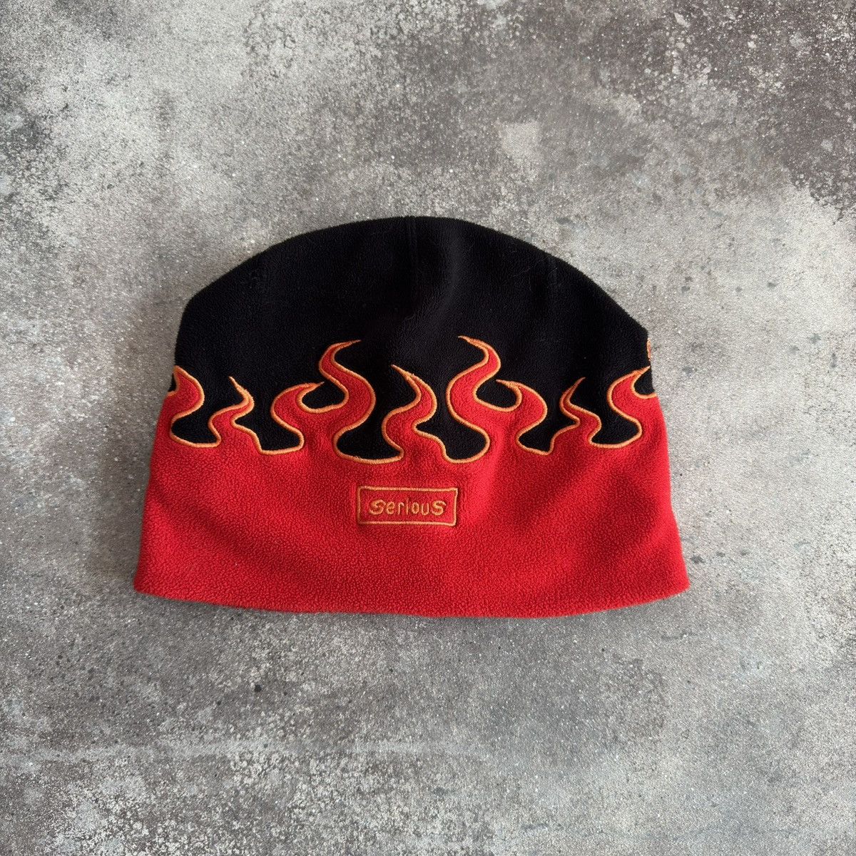 20471120 × Japanese Brand Vintage Flaming Fire Beanie Hat Size ONE SIZE - 2 Thumbnail