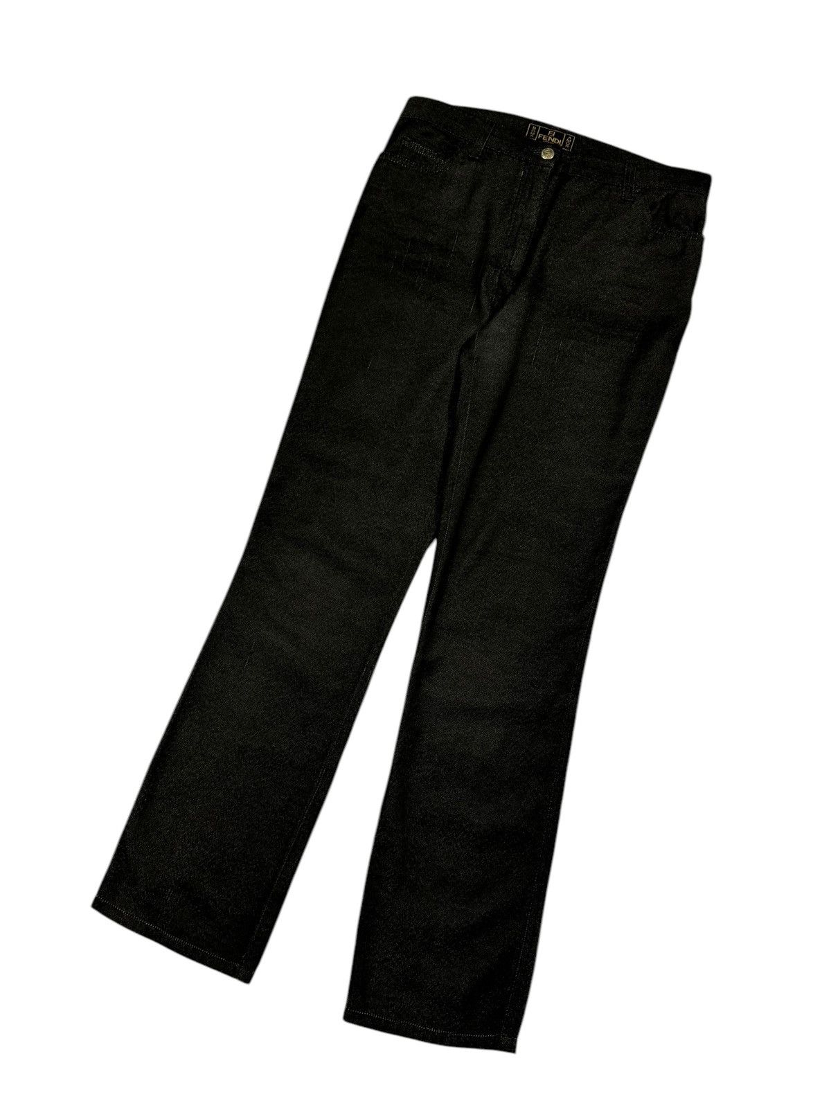 Fendi Authentic🔥Fendi Roma Italy Black Casual Pant Size US 31 - 5 Thumbnail