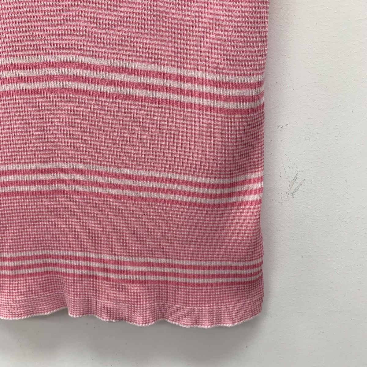 Chanel Chanel Pink Striped Logo Embroidered Cotton Knit Tank Top Size M / US 6-8 / IT 42-44 - 4 Thumbnail