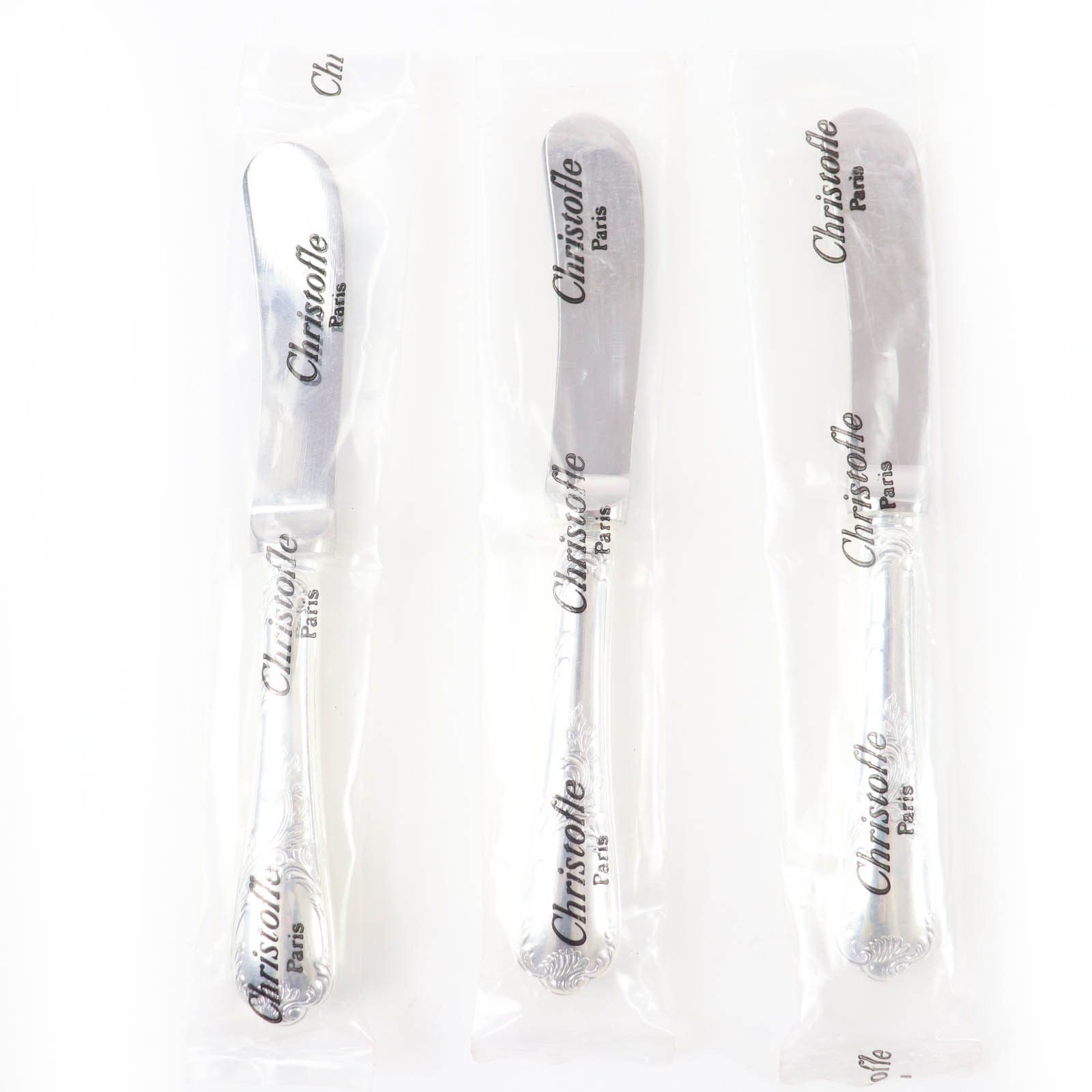 Other Other Christofle Marly Silver Butter Knife 3 Piece Set Precious Metal Other DUTY FREE for USA Size ONE SIZE - 1 Thumbnail