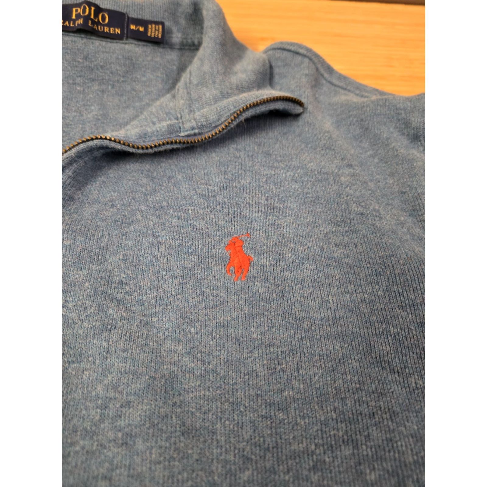 Ralph Lauren Polo Ralph Lauren Sweater Men's Medium Blue 1/4 Zip Knit Pullover Logo All Seasons Casual Business Mens Regular Knit Shirt Size US M / EU 48-50 / 2 - 4 Thumbnail