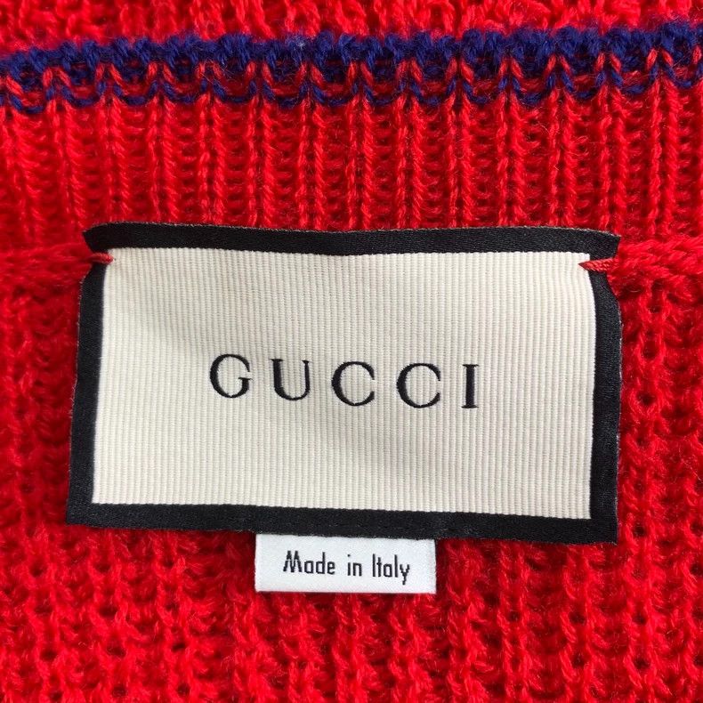 Gucci Gucci Red elephant embroidered V-neck wool knitted cardigan Size US S / EU 44-46 / 1 - 5 Thumbnail