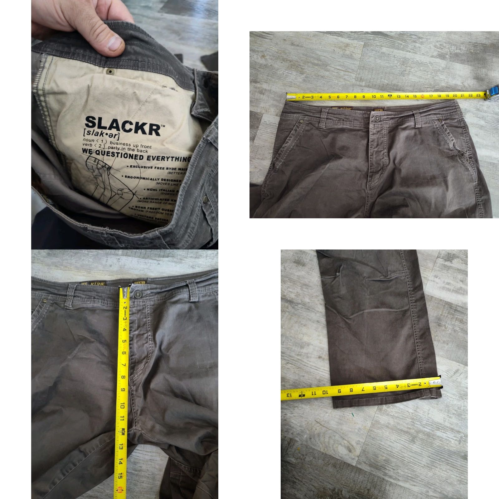 Doublet Kuhl Slackr Pants 40X30 Brown Stretch Hiking Workwear Regular Fit Mens Size US 40 / EU 56 - 8 Thumbnail