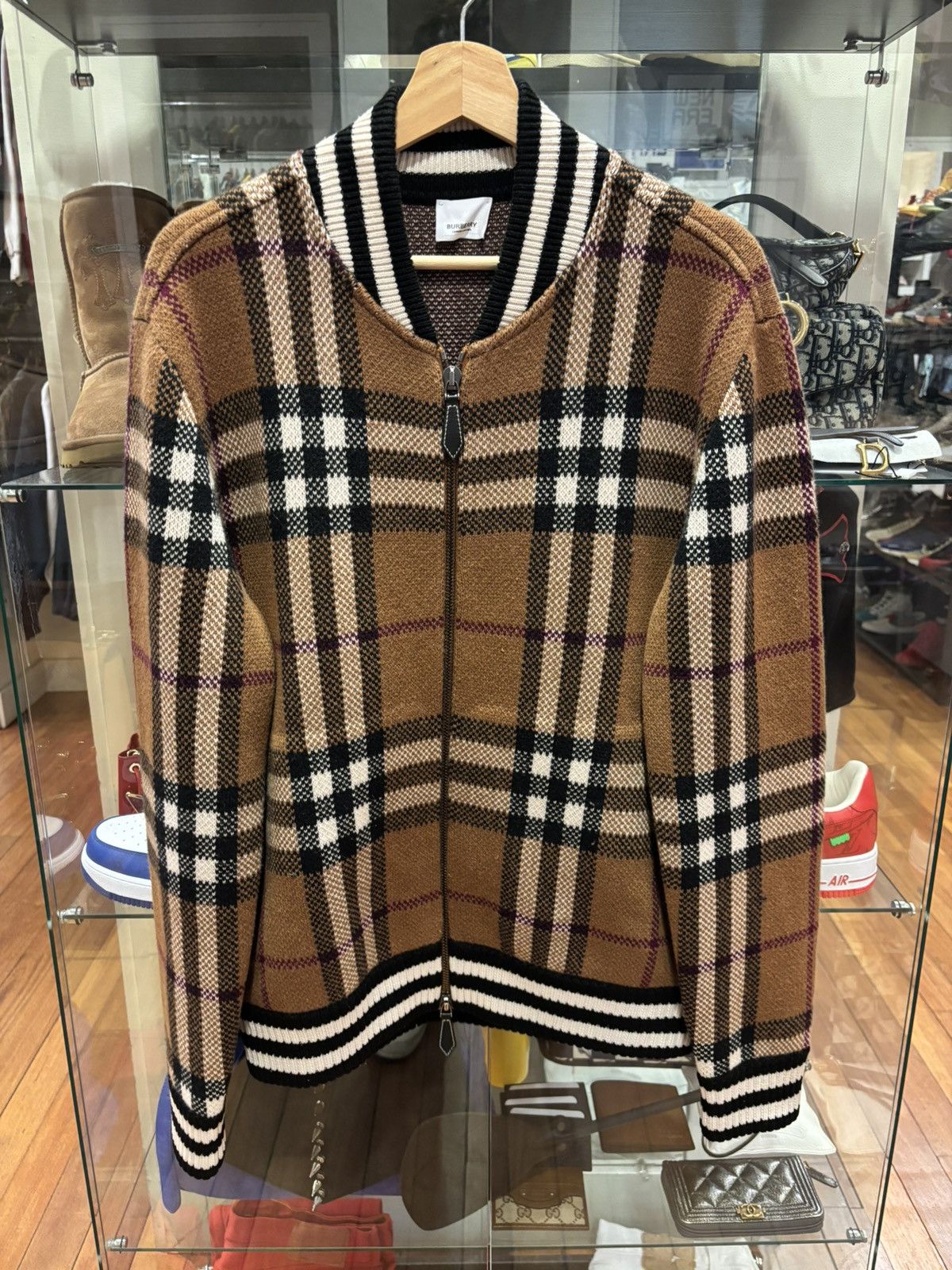 Burberry Burberry Knit Zip Up Plaid Sweater Size US S / EU 44-46 / 1 - 1 Thumbnail