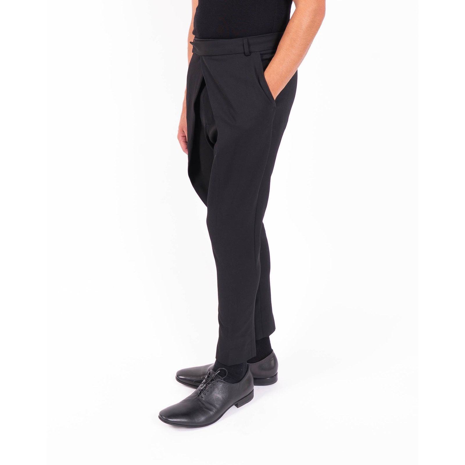 Haider Ackermann FW14 Origami Trousers in Black Wool Size US 28 / EU 44 - 4 Thumbnail