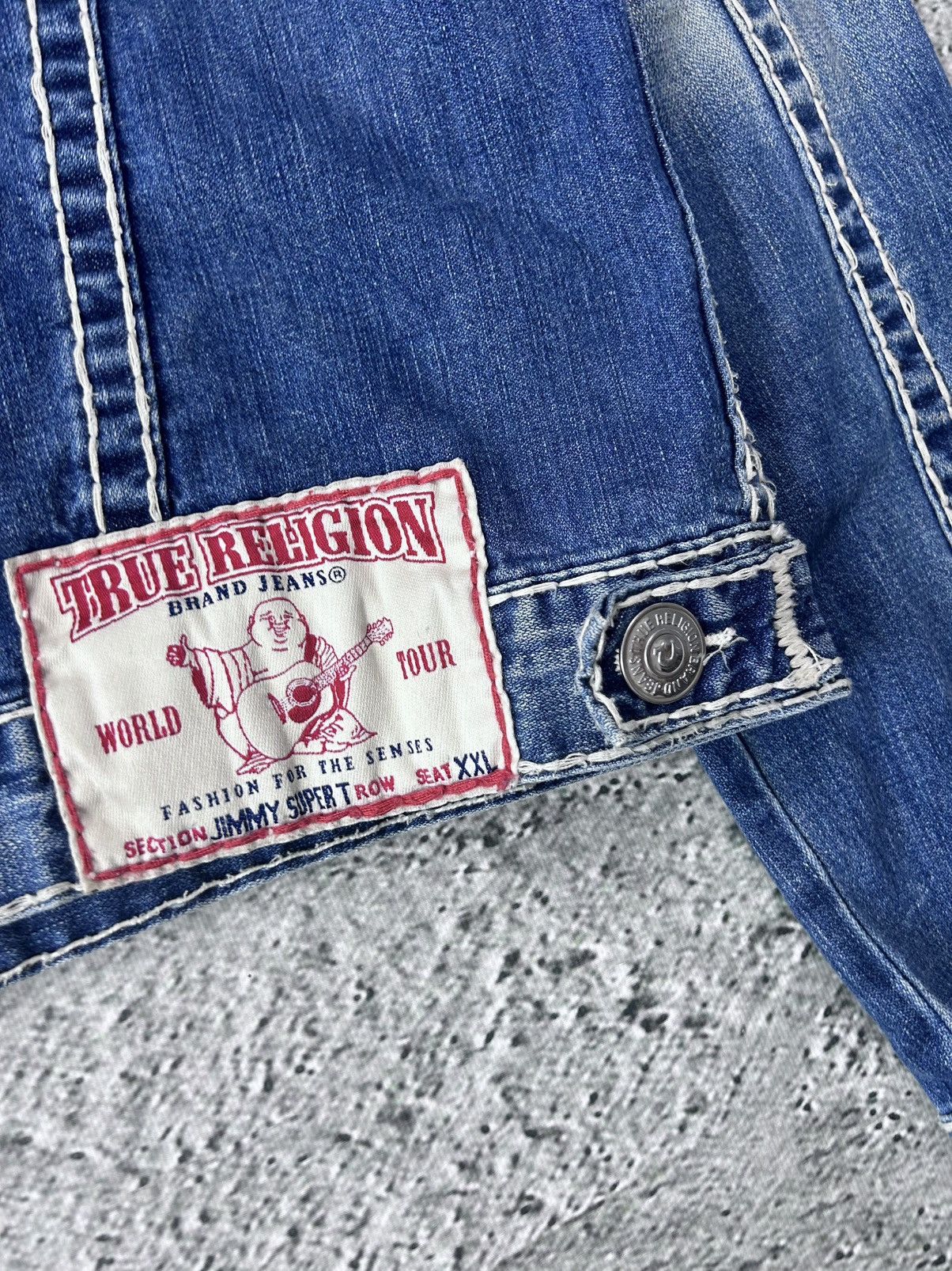 True Religion True Religion denim jacket trucker blue contrast stitching Size US XXL / EU 58 / 5 - 11 Thumbnail
